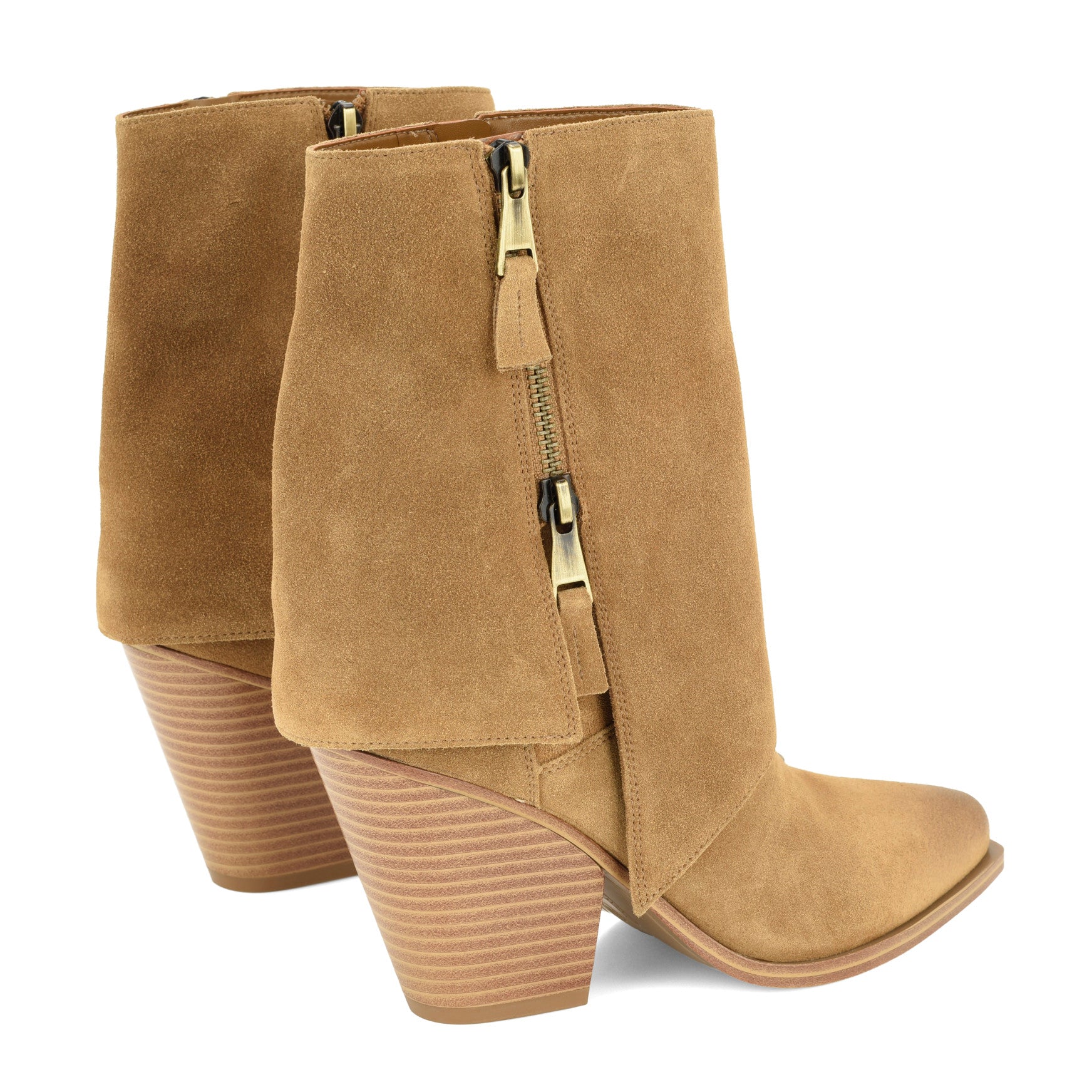 Umberto Leather Foldover Booties