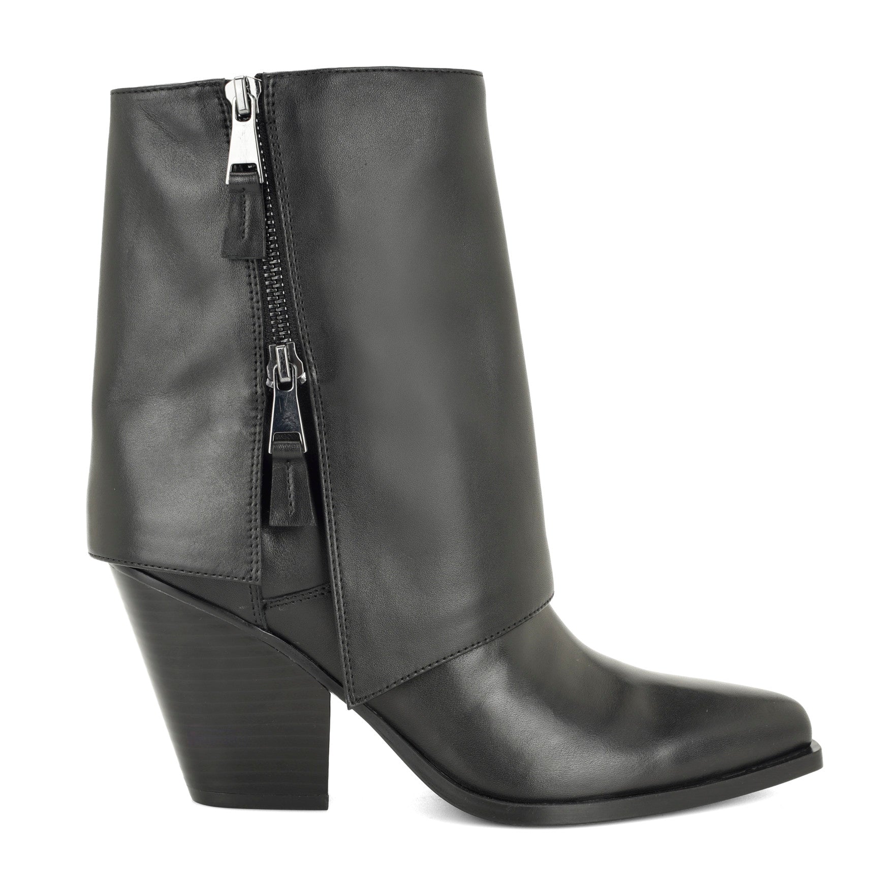 Umberto Leather Foldover Booties