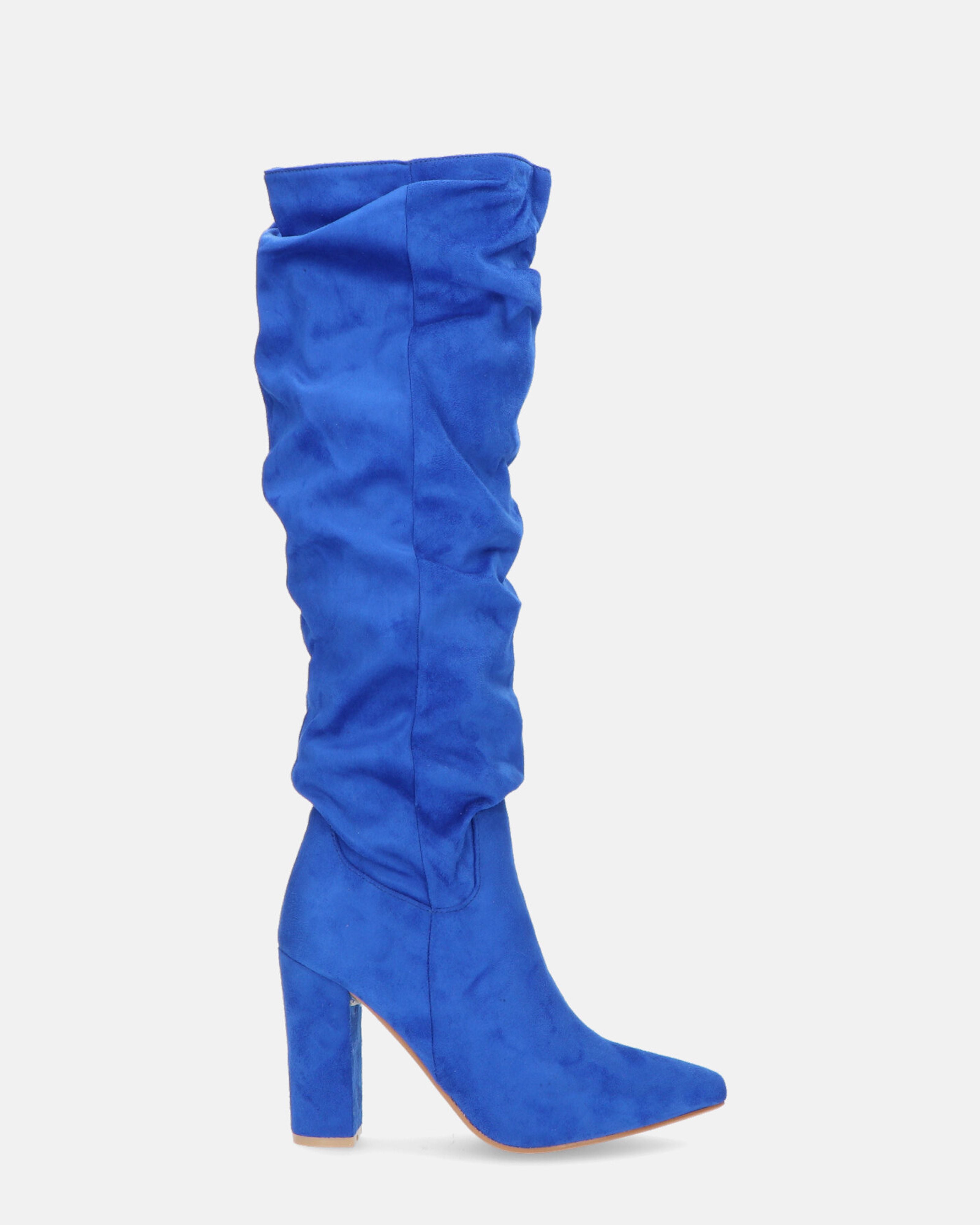 JONITTA - Blue Tall Heeled Boots