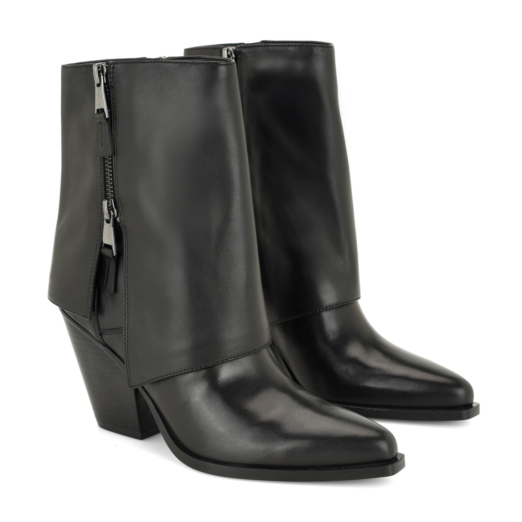 Umberto Leather Foldover Booties