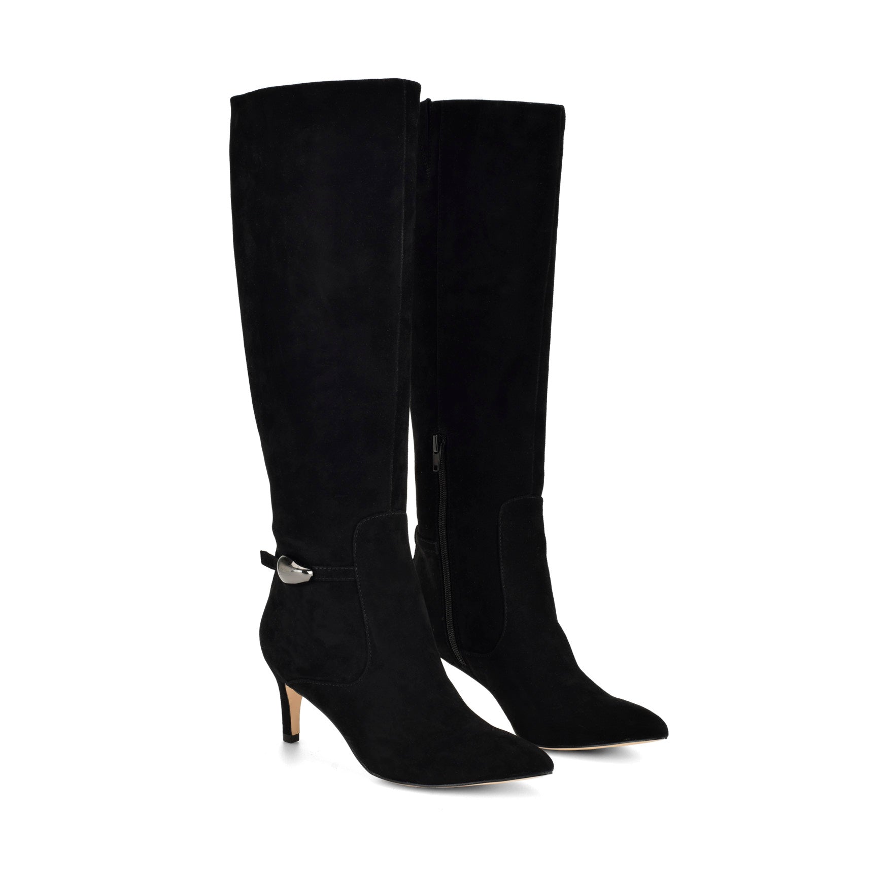 Salla Detailed Leather Knee High Boots