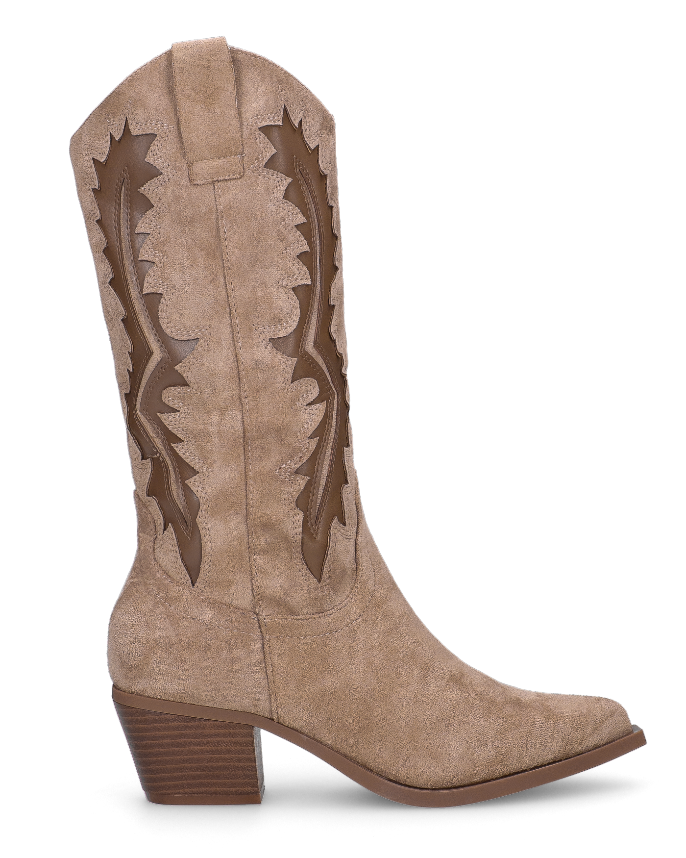 CASS - beige Western boots with decorations