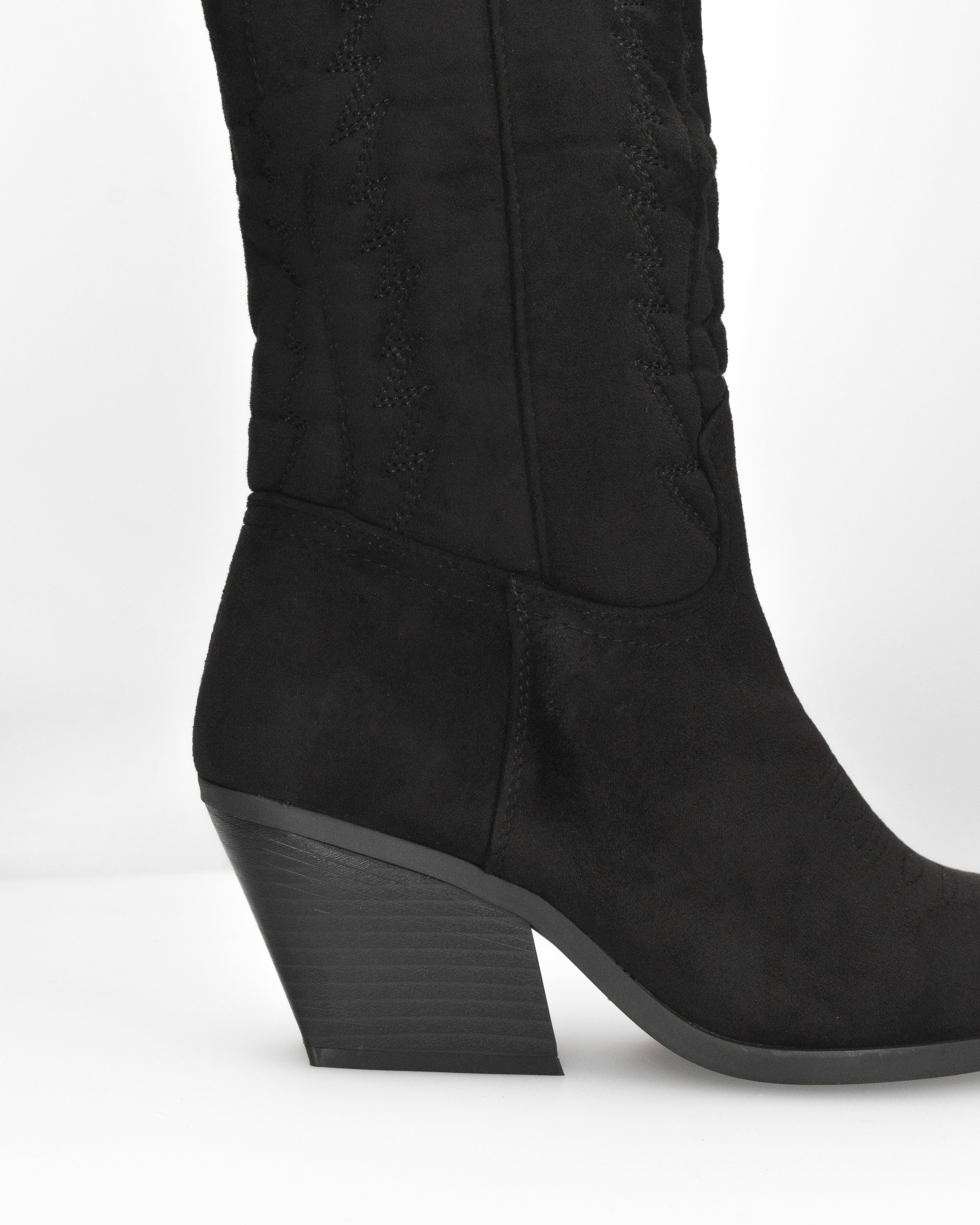 VITA - black suede Western boots