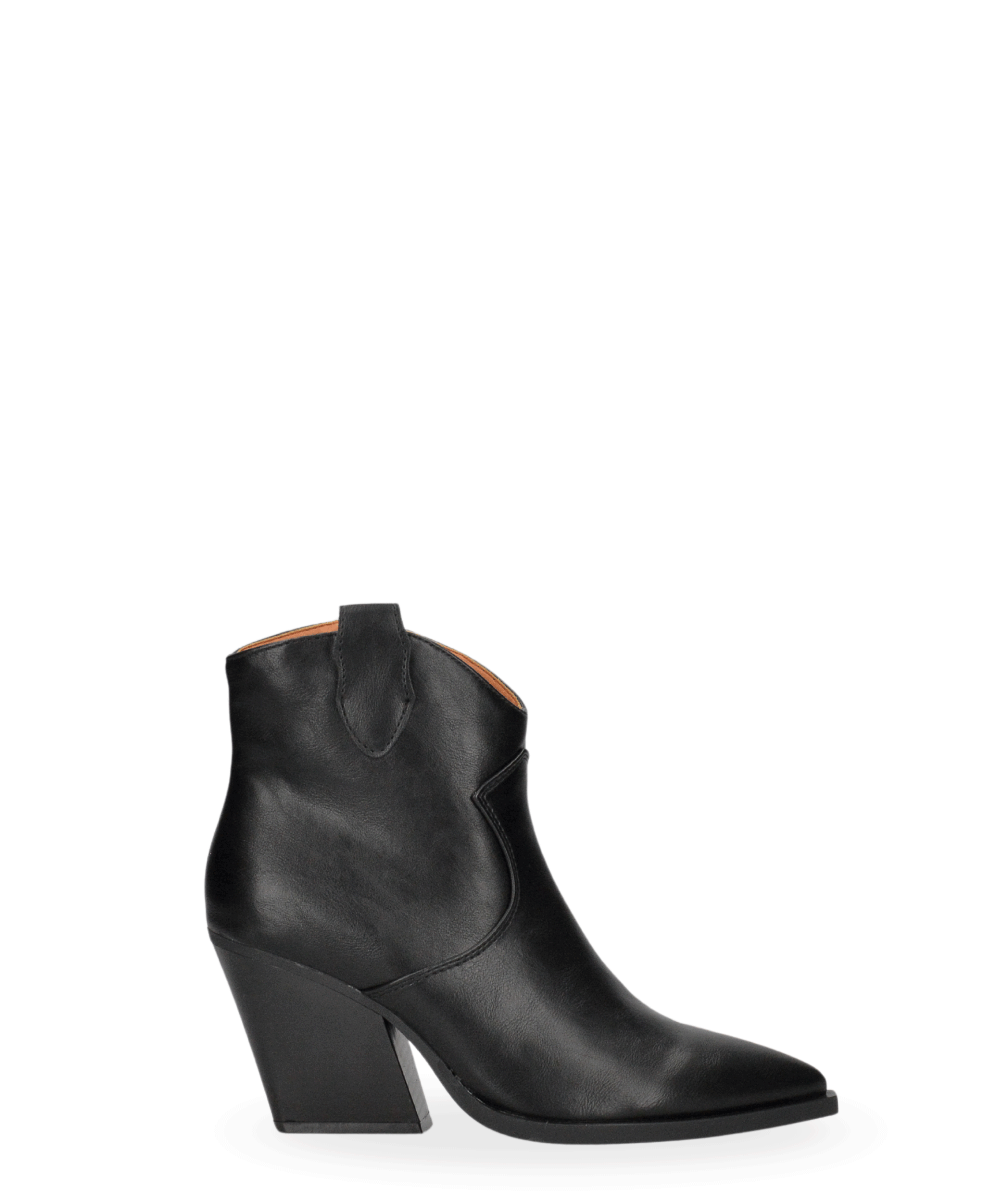 LOTTIE - 2-in-1 black faux leather Western boot