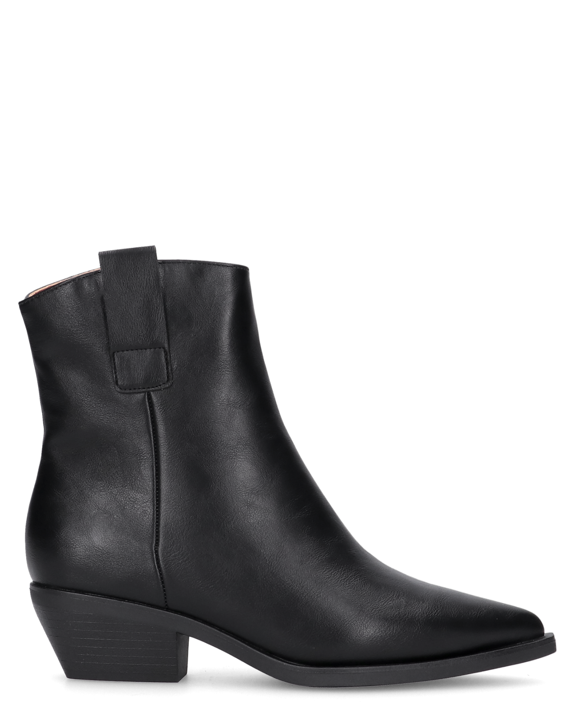 MARTINA - 2-in-1 black faux leather boot: from knee-high boot to ankle boot in one simple move