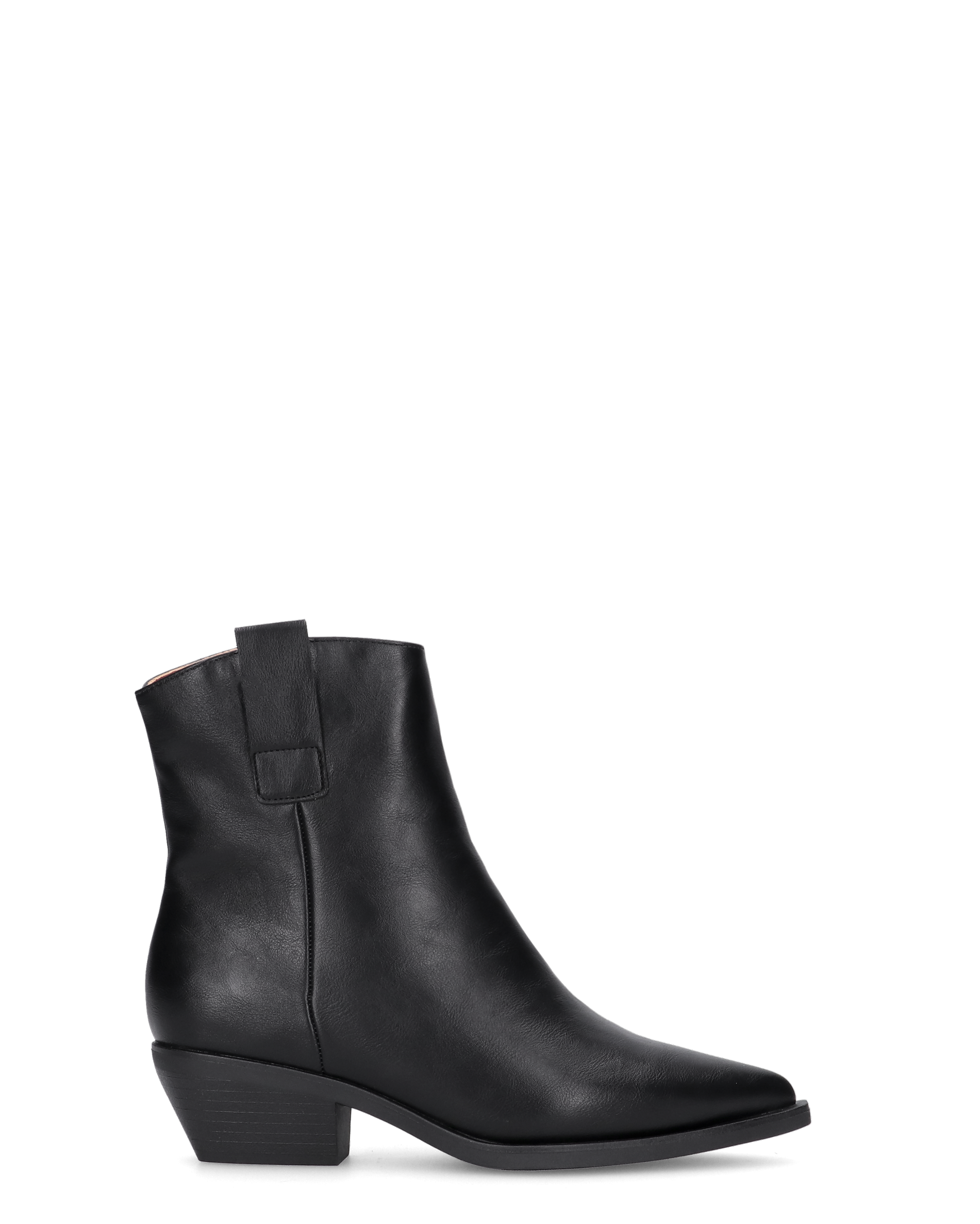 MARTINA - 2-in-1 black faux leather boot: from knee-high boot to ankle boot in one simple move