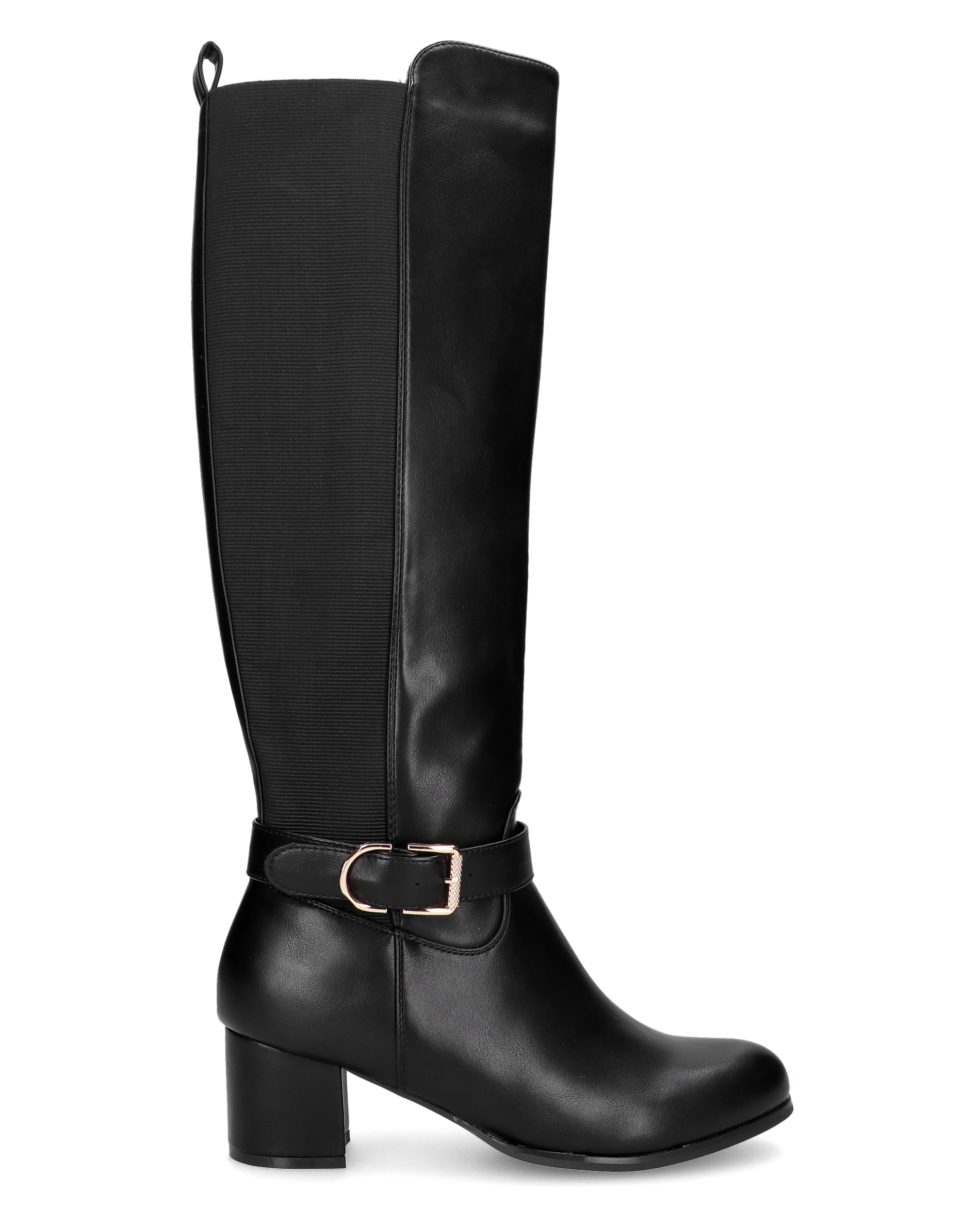 '+Size ELEONOR - black tall heeled boots, plus-size range!