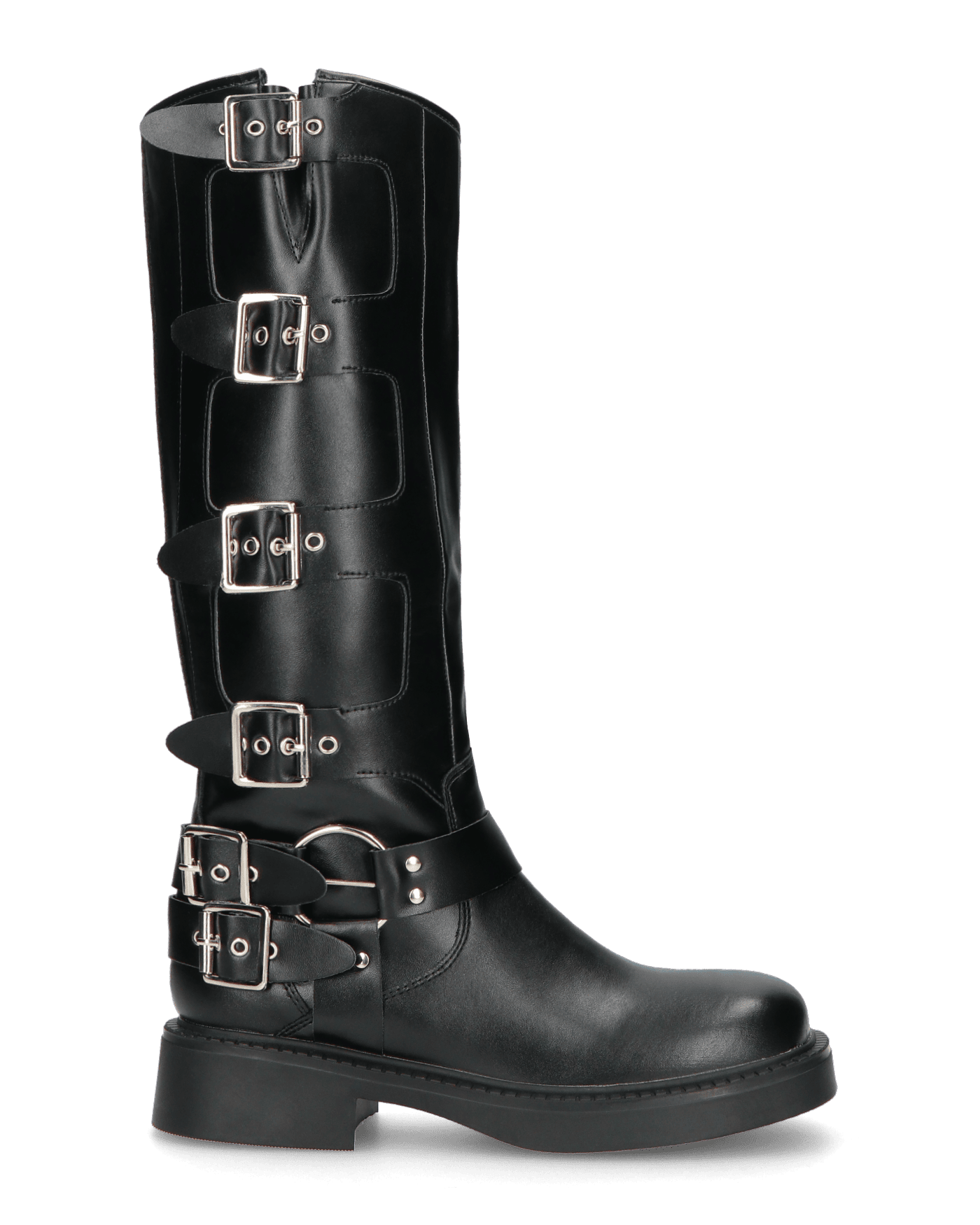 NYX - Tall Combat Boots with Straps and Buckles