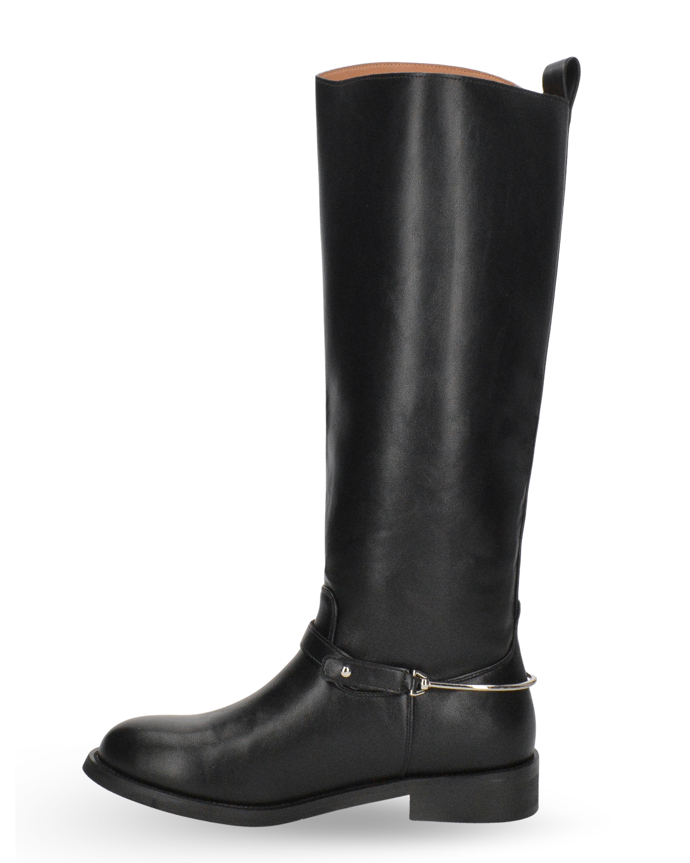 LUISA - Black Tall Boots with Removable Accessory