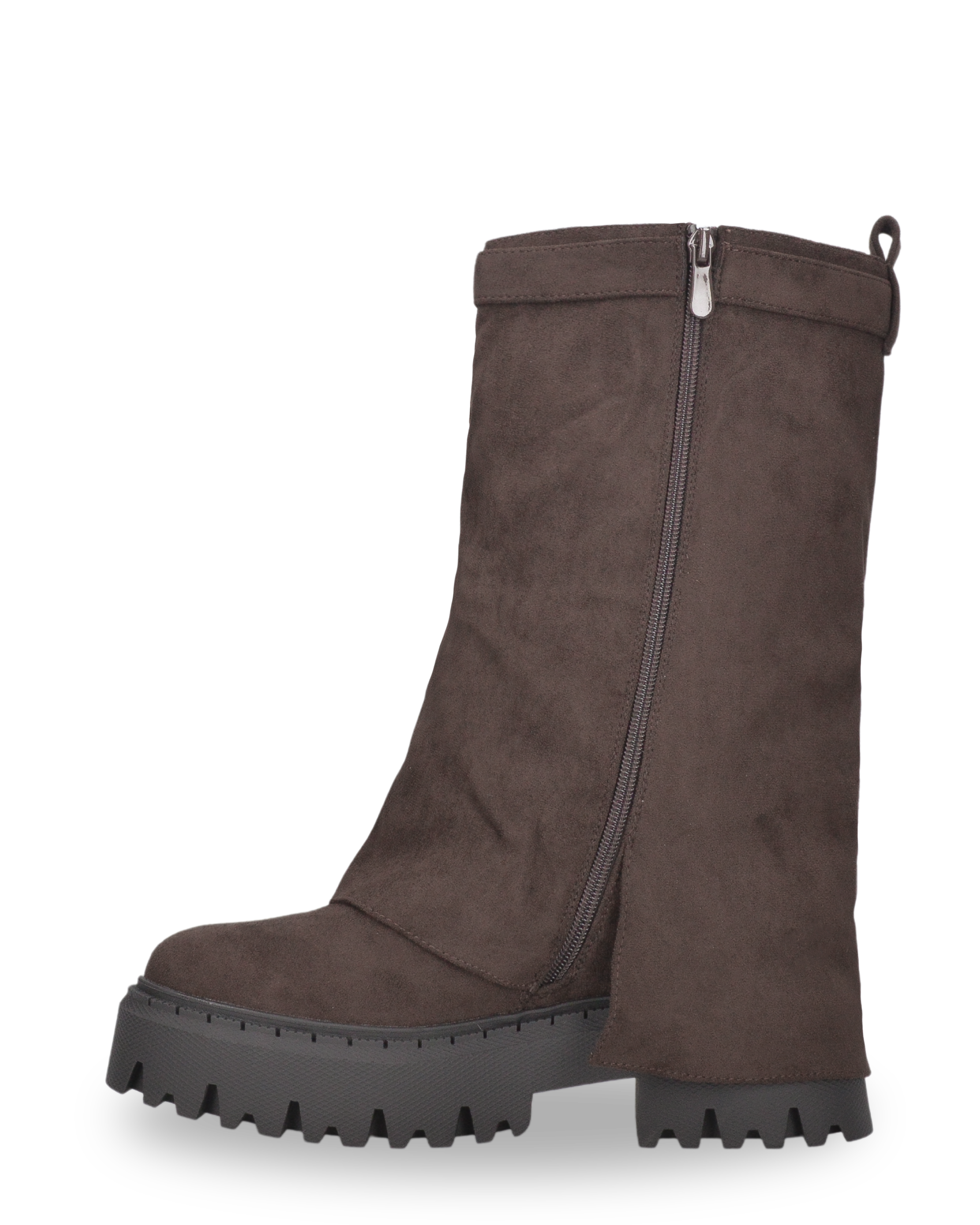 ARDEA - brown boots with pockets on the cuff