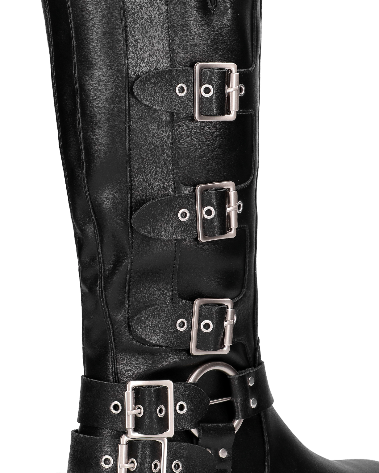 SHAKIIRA - knee-high boots with straps and buckles