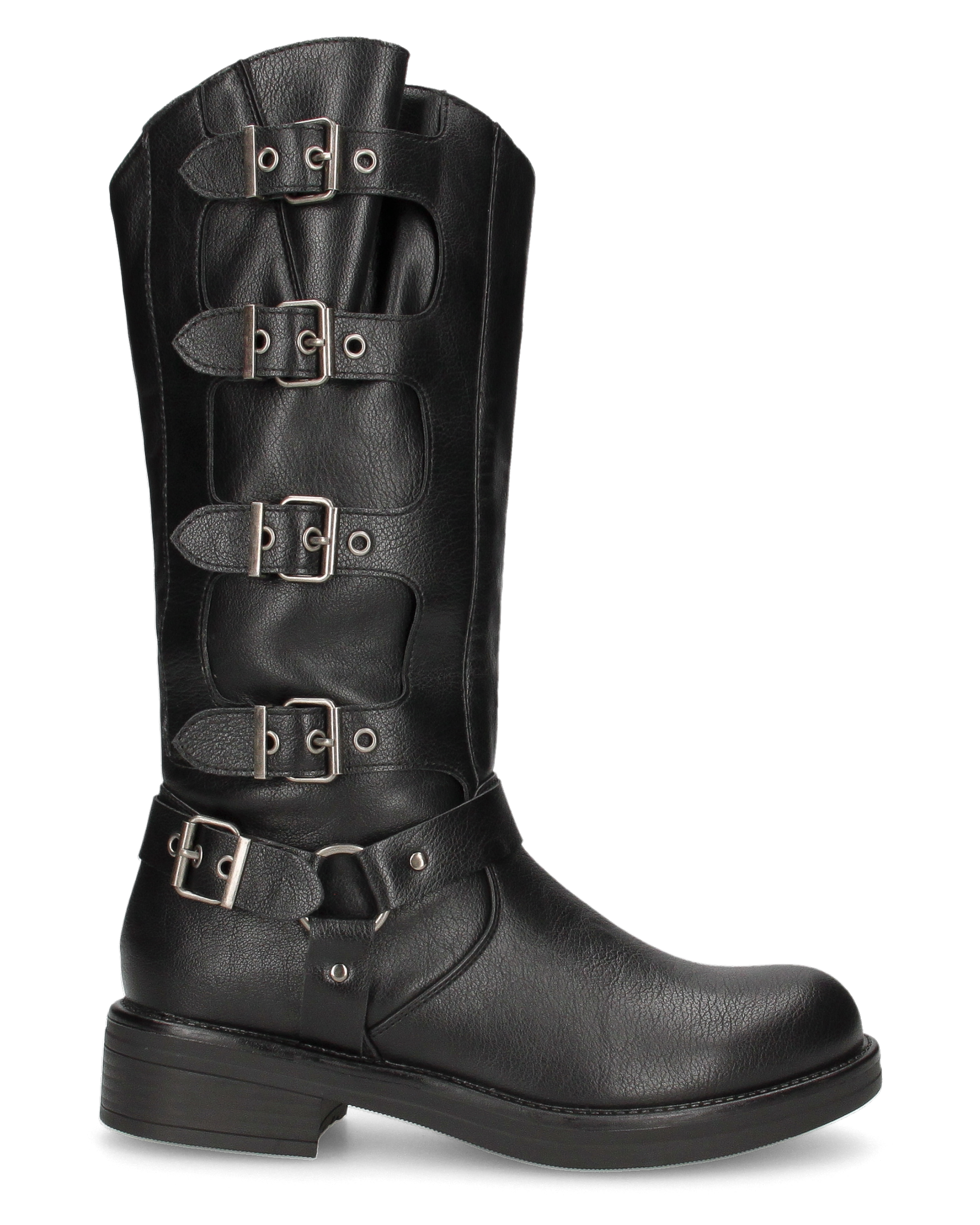 SHAKY - below-the-knee boots with straps and buckles
