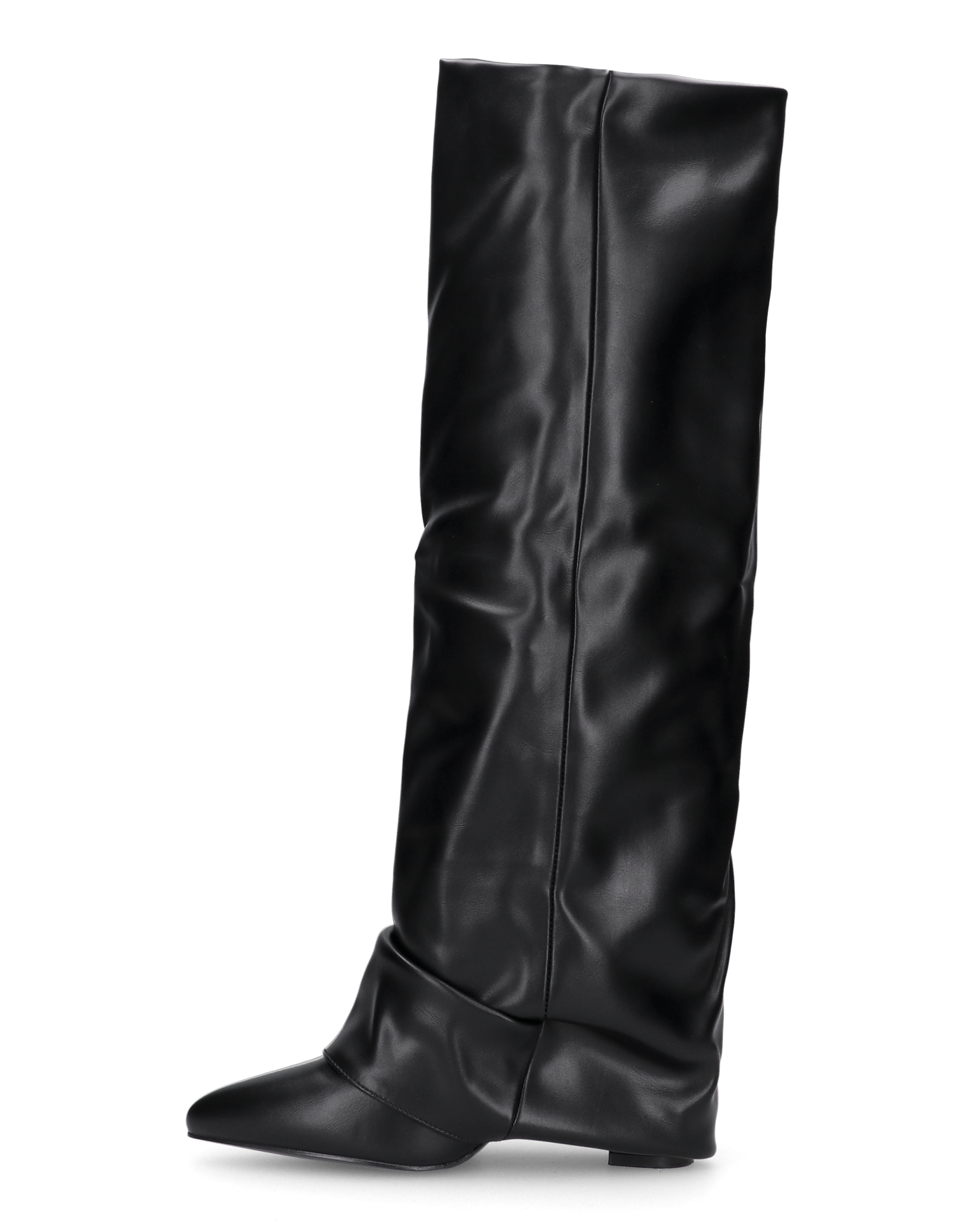 SUNNY - knee-high boot with long turn-down cuff, heel and slouch effect