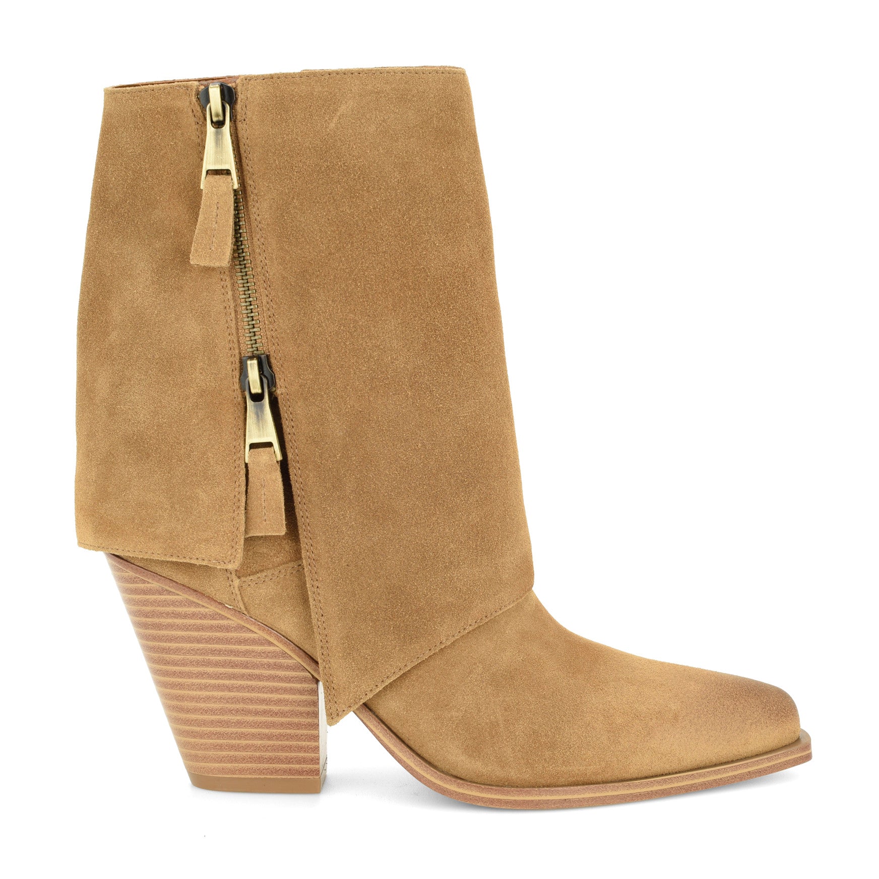 Umberto Leather Foldover Booties