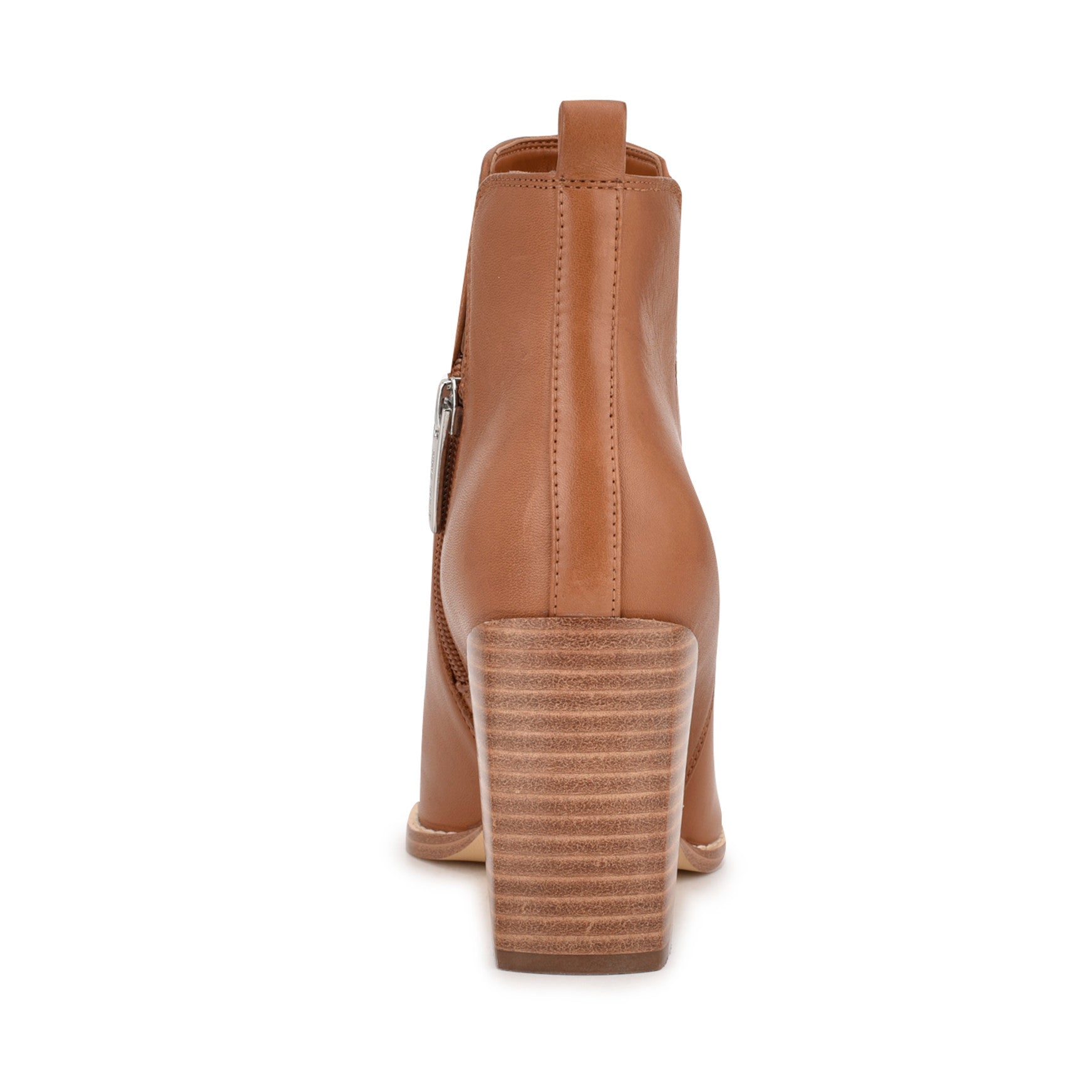 Birds Block Heel Leather Booties