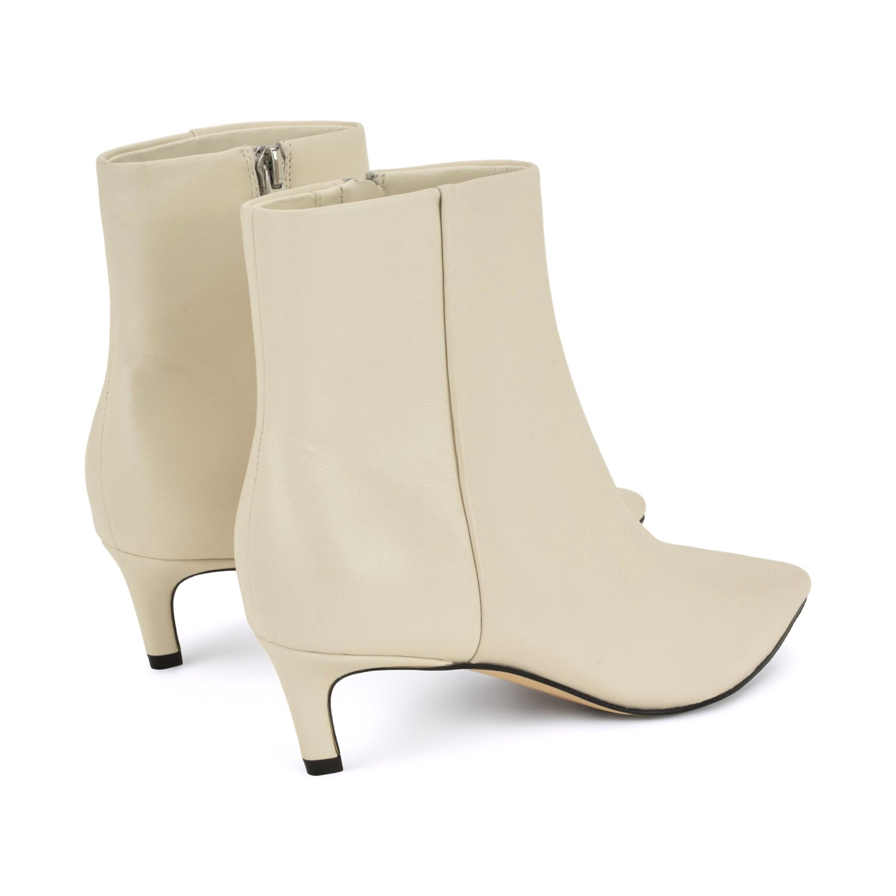 Brite Kitten Heel Ankle Leather Booties