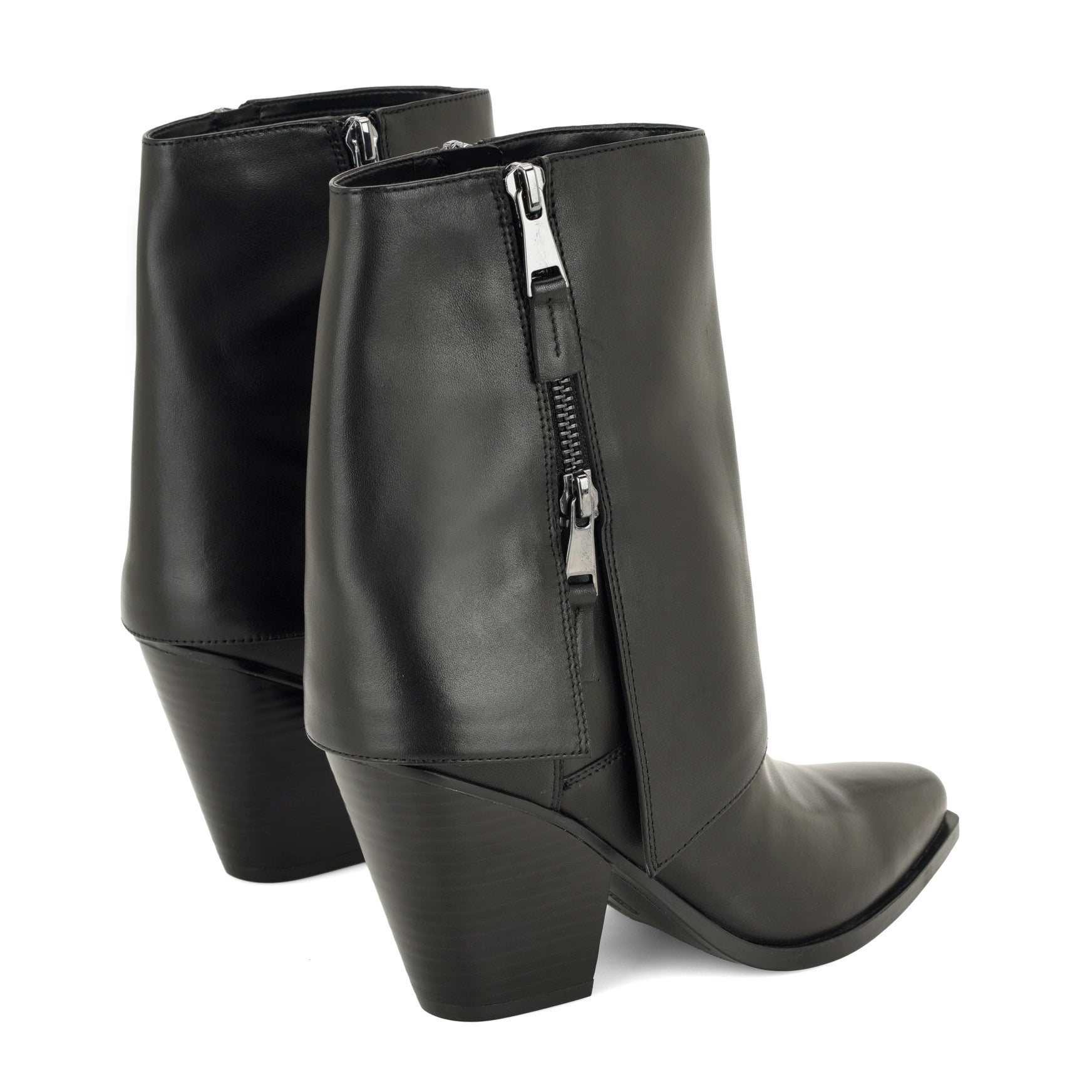 Umberto Leather Foldover Booties