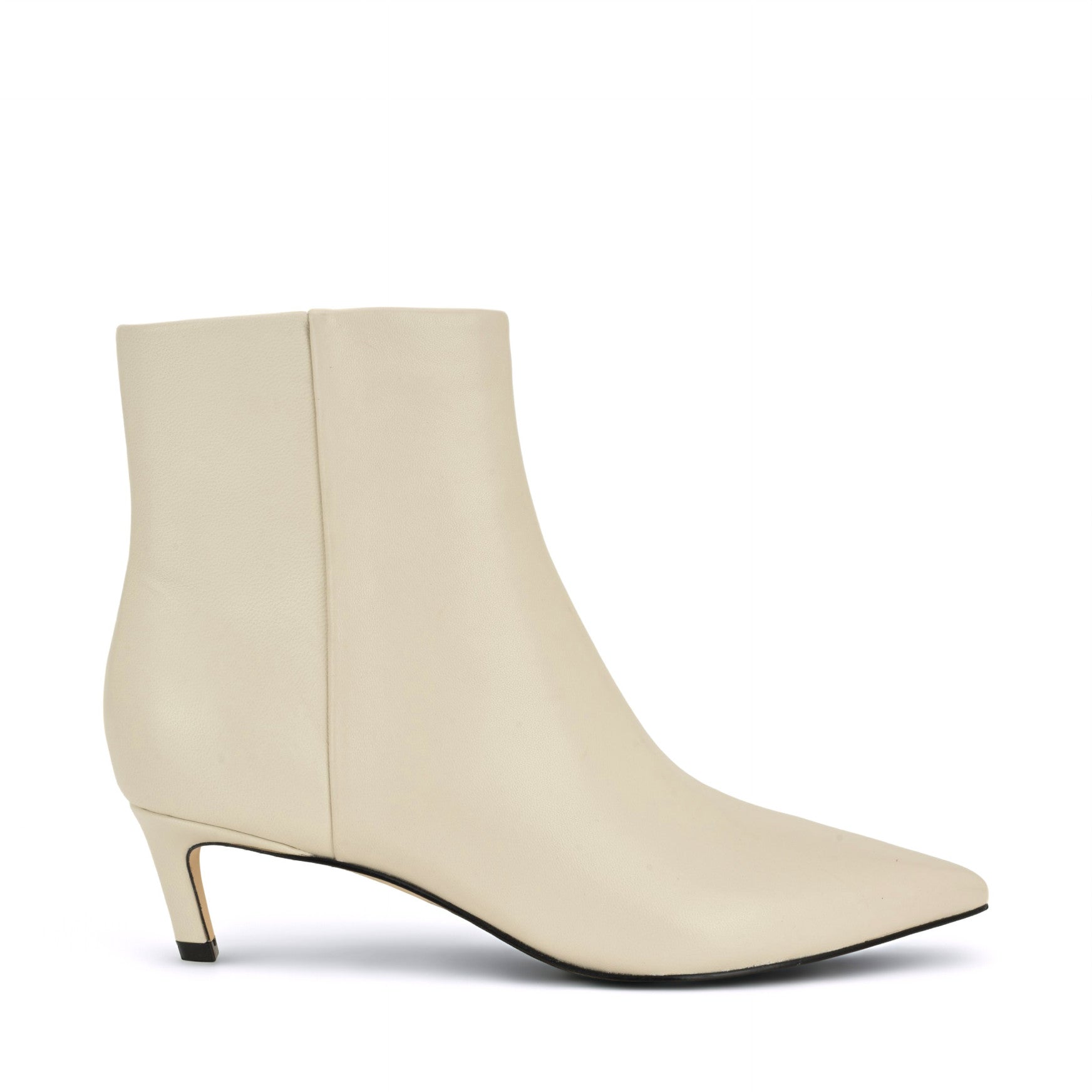 Brite Kitten Heel Ankle Leather Booties