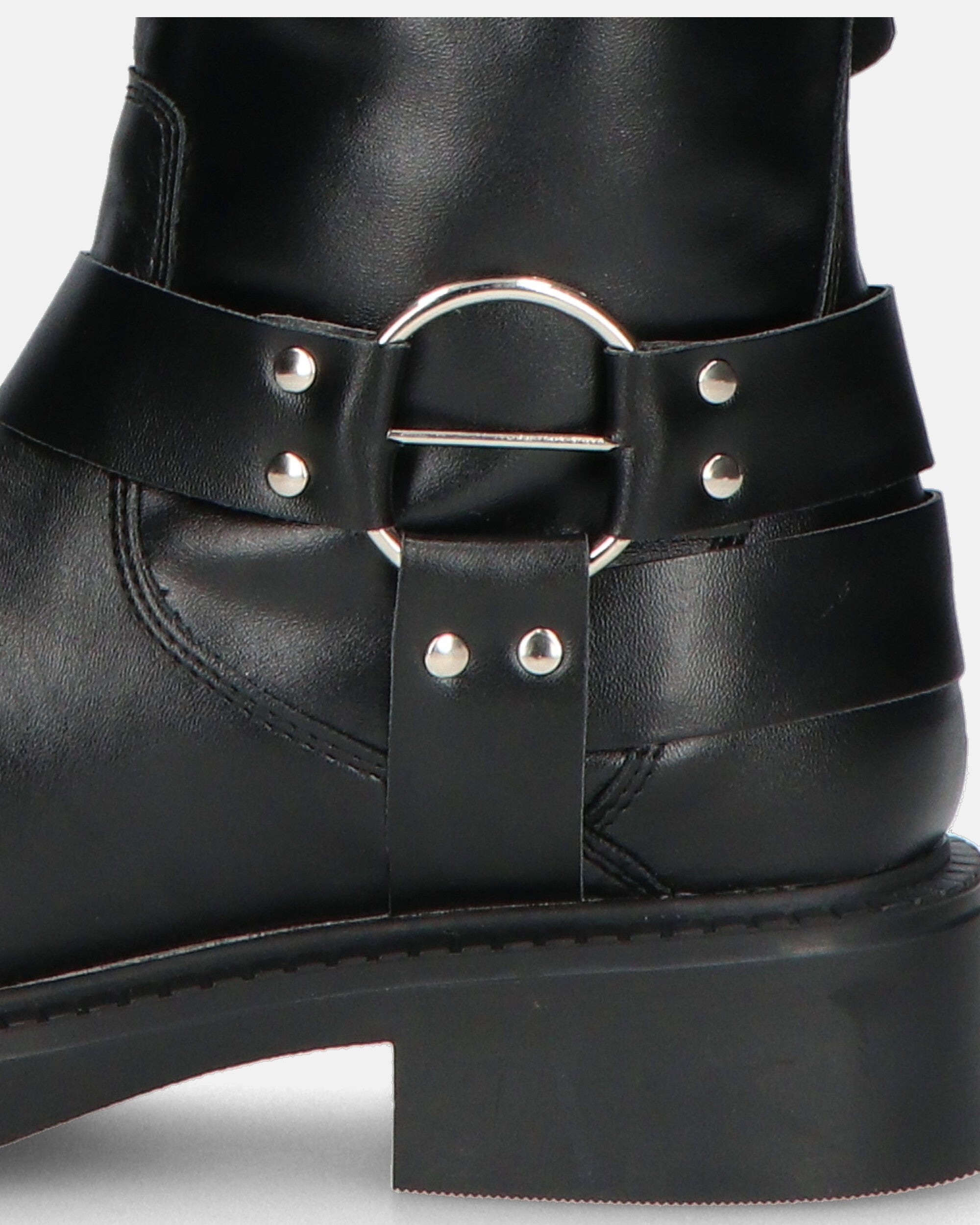 NYX - Tall Combat Boots with Straps and Buckles