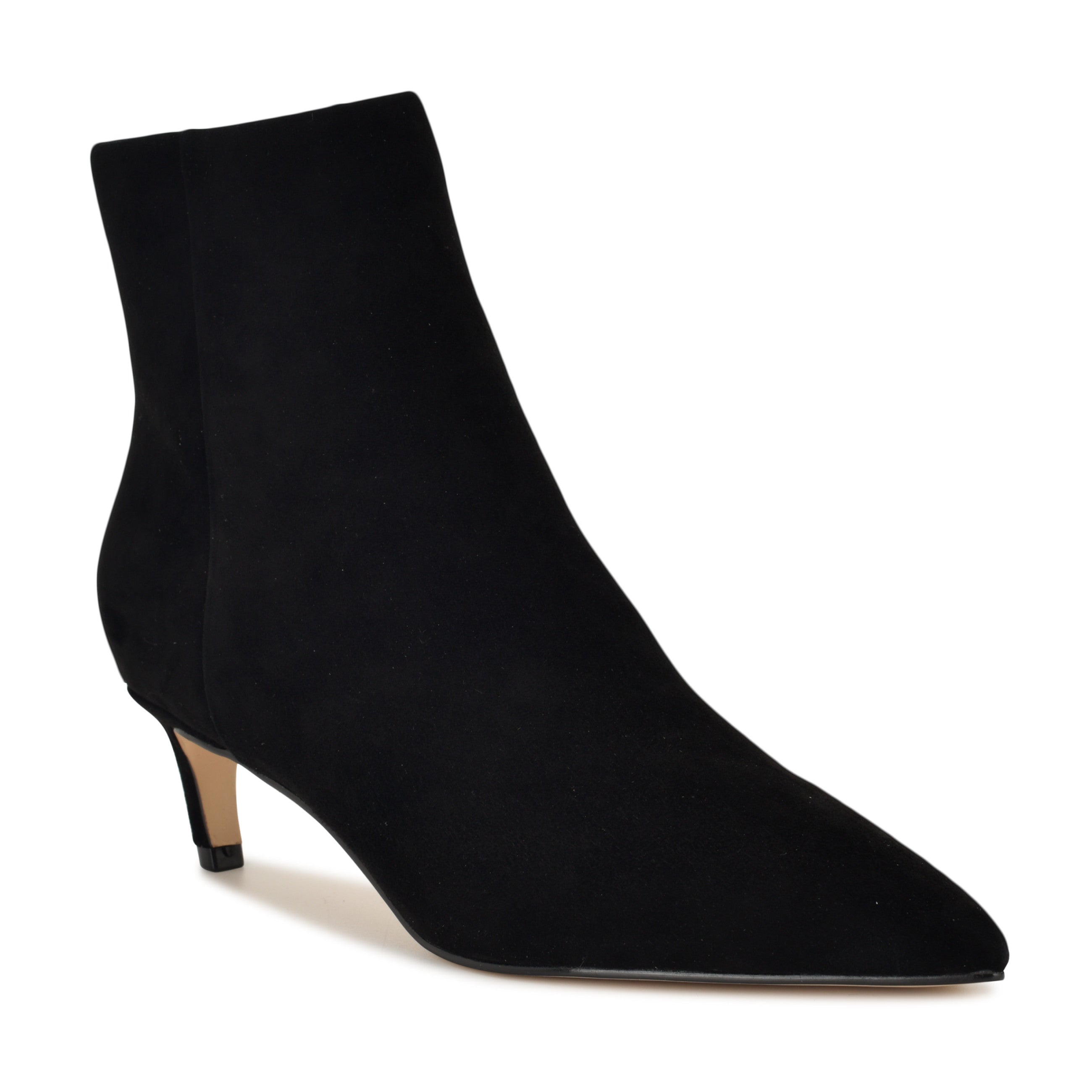 Brite Kitten Heel Ankle Leather Booties