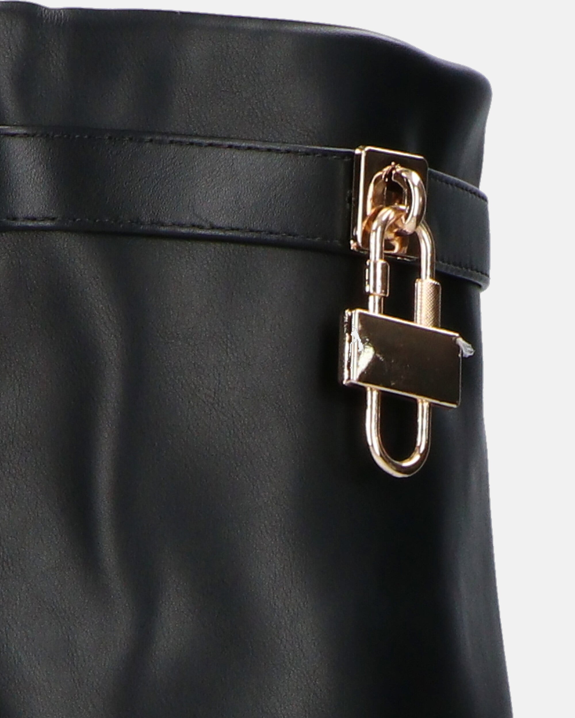 KAARINA - black knee-high boot with turn-down cuff
