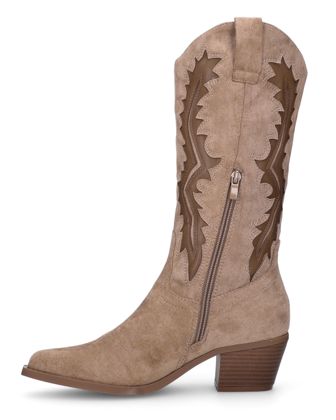 CASS - beige Western boots with decorations