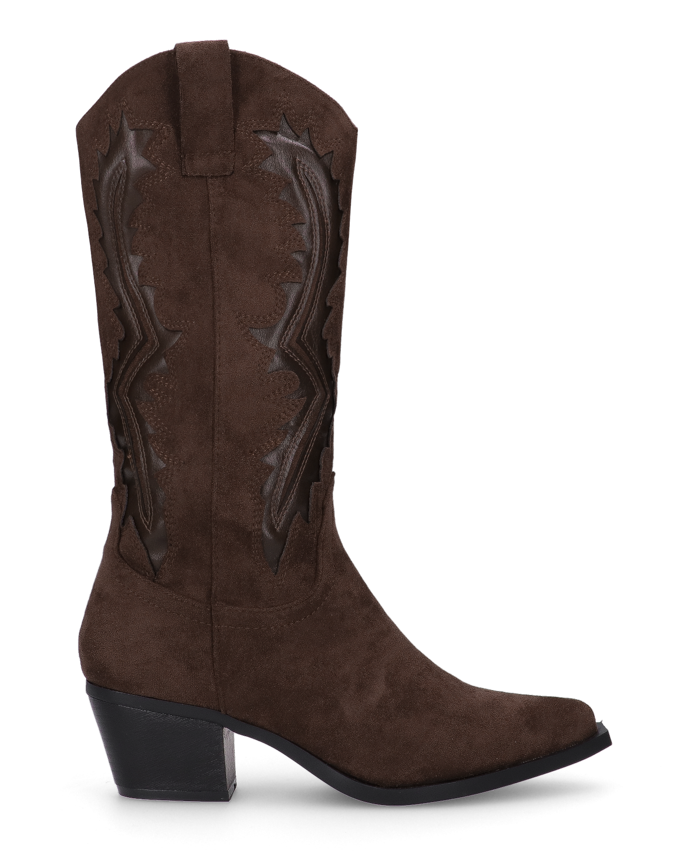 CASS - Brown Western Boots with Decorative Details