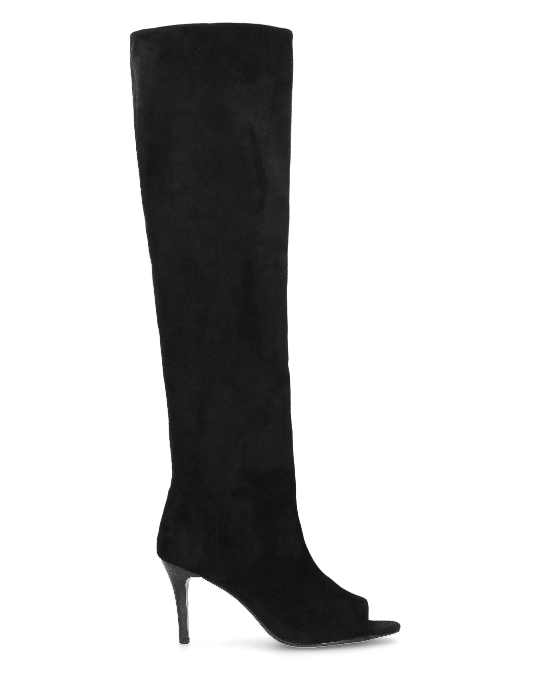 CLOH - tall black open-toe boots