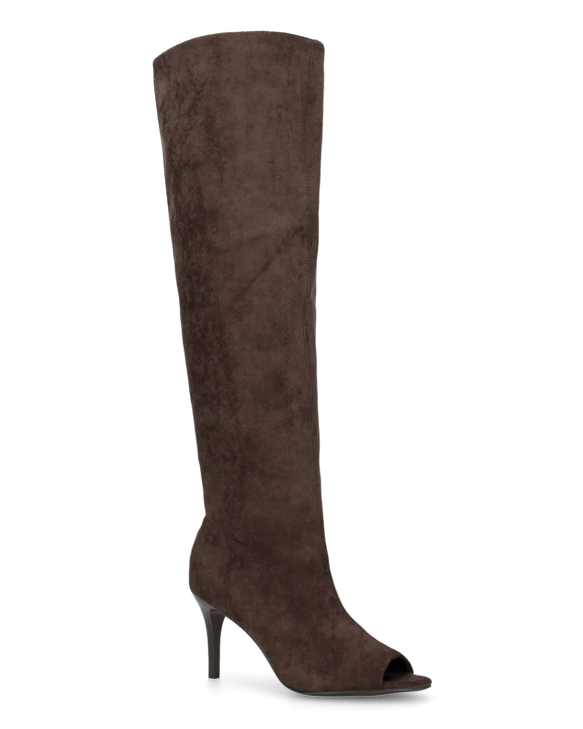CLOH - tall brown open-toe boots