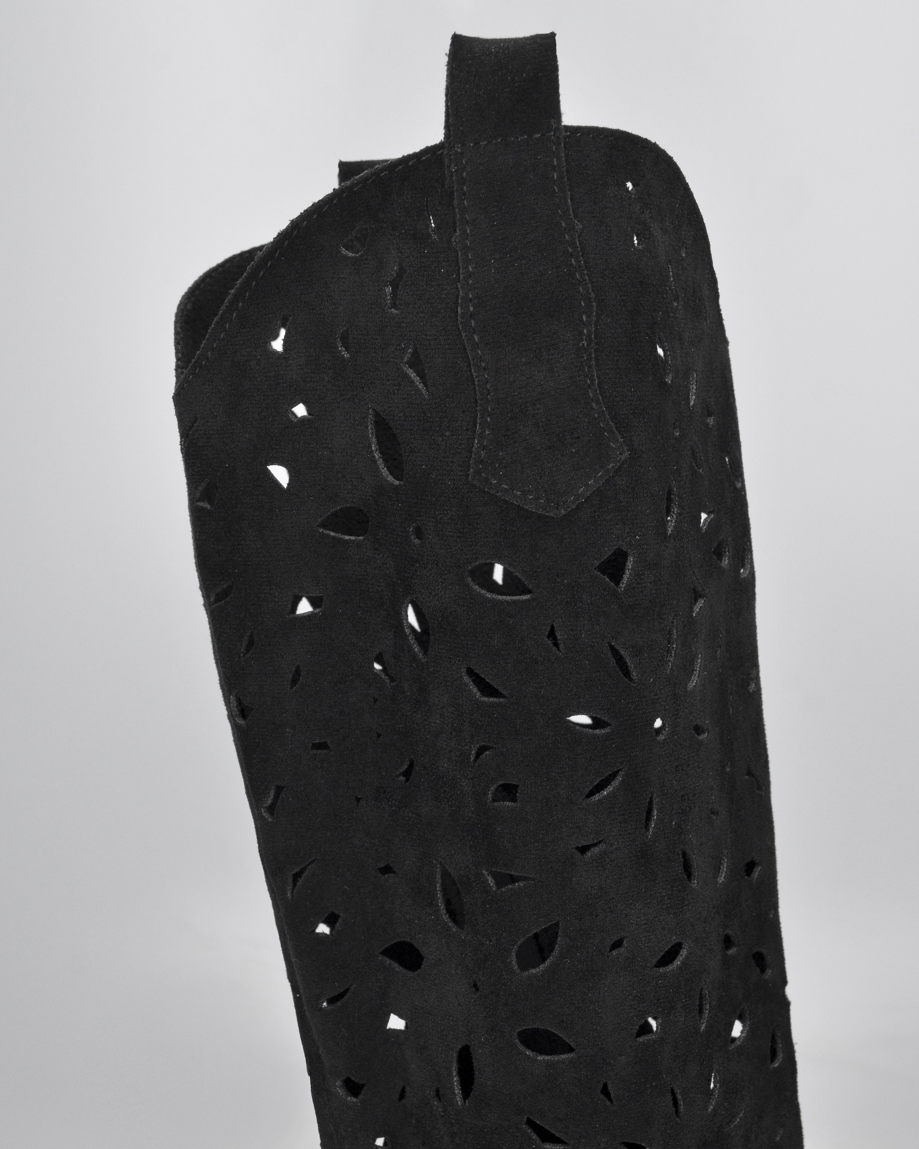 JADY - black Western boots with perforated shaft