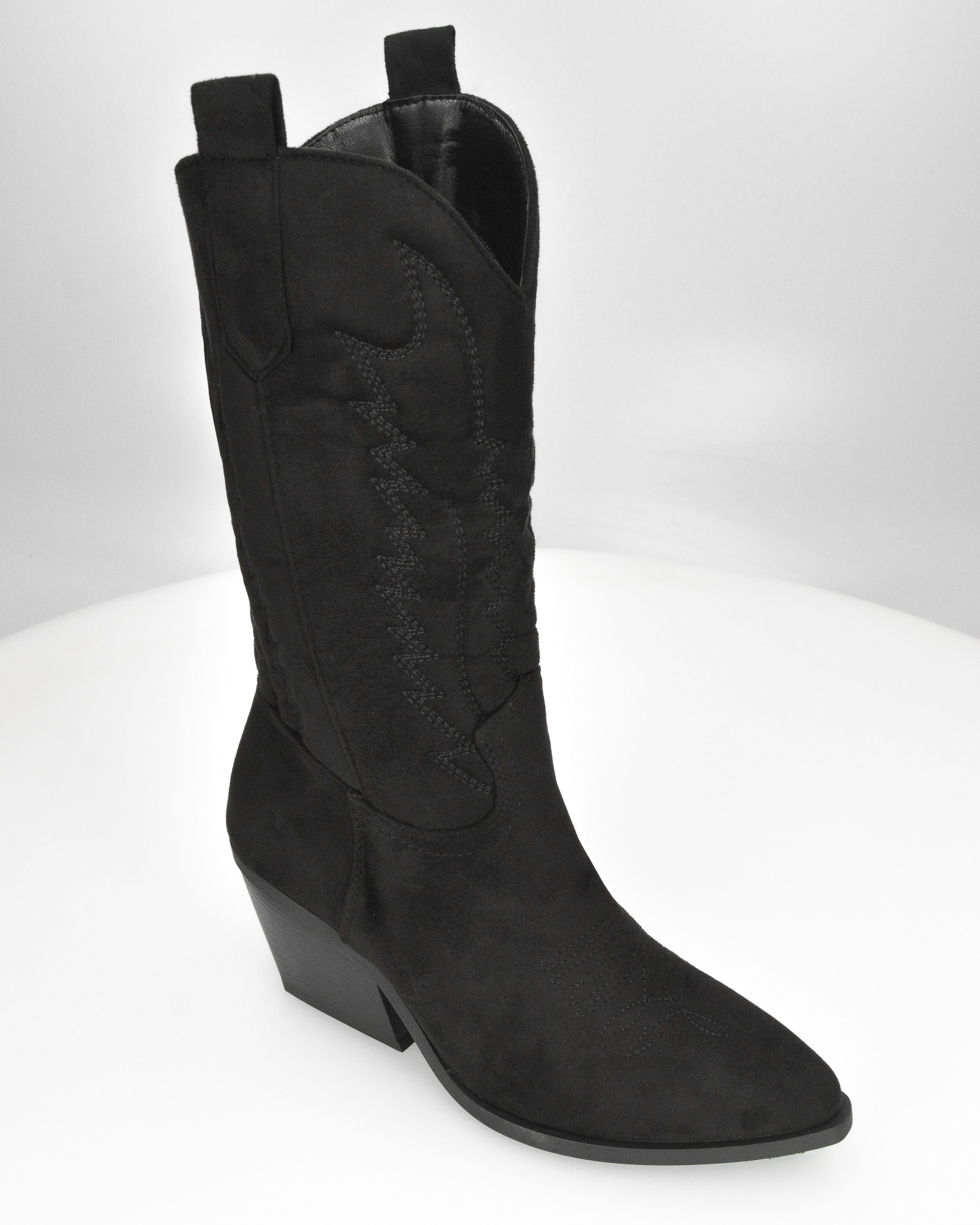 VITA - black suede Western boots