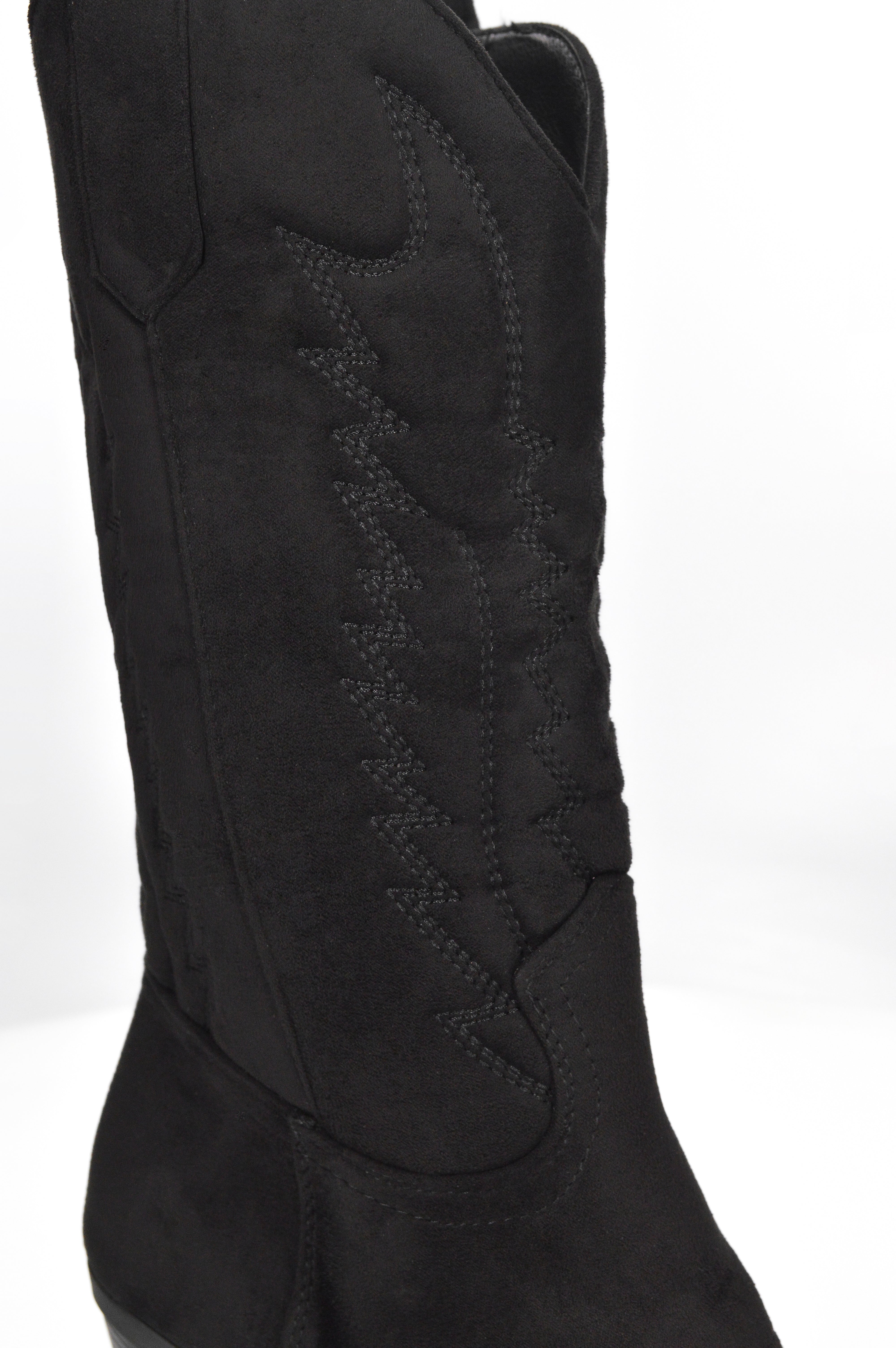 VITA - black suede Western boots