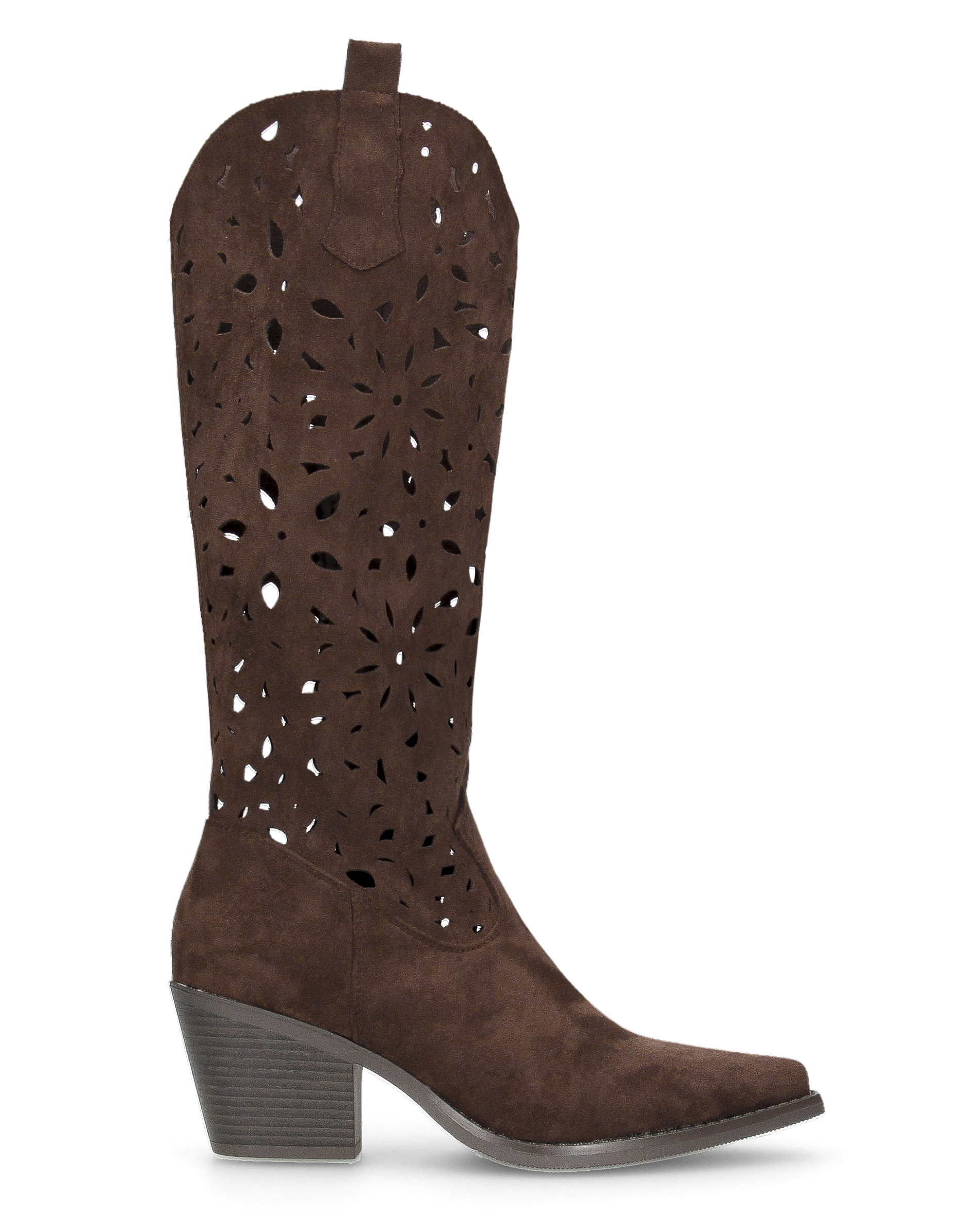 JADY - brown Western boots with perforated shaft