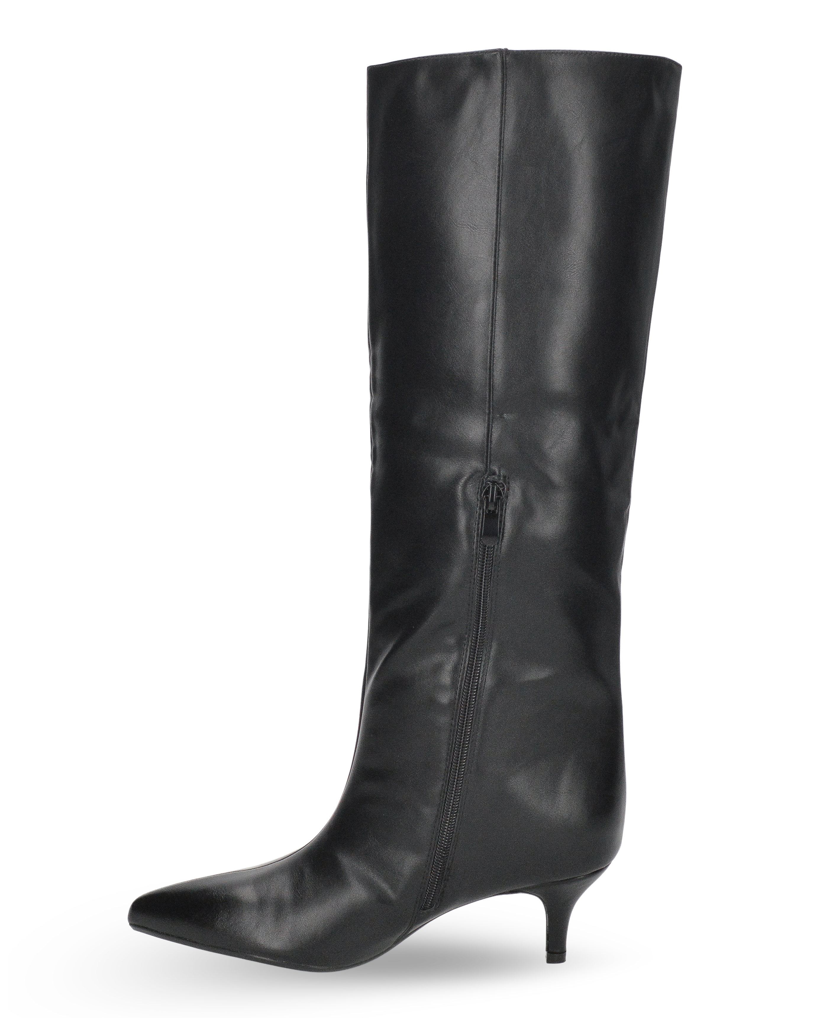 SCARLETT - knee-high boots with low heel and side zip