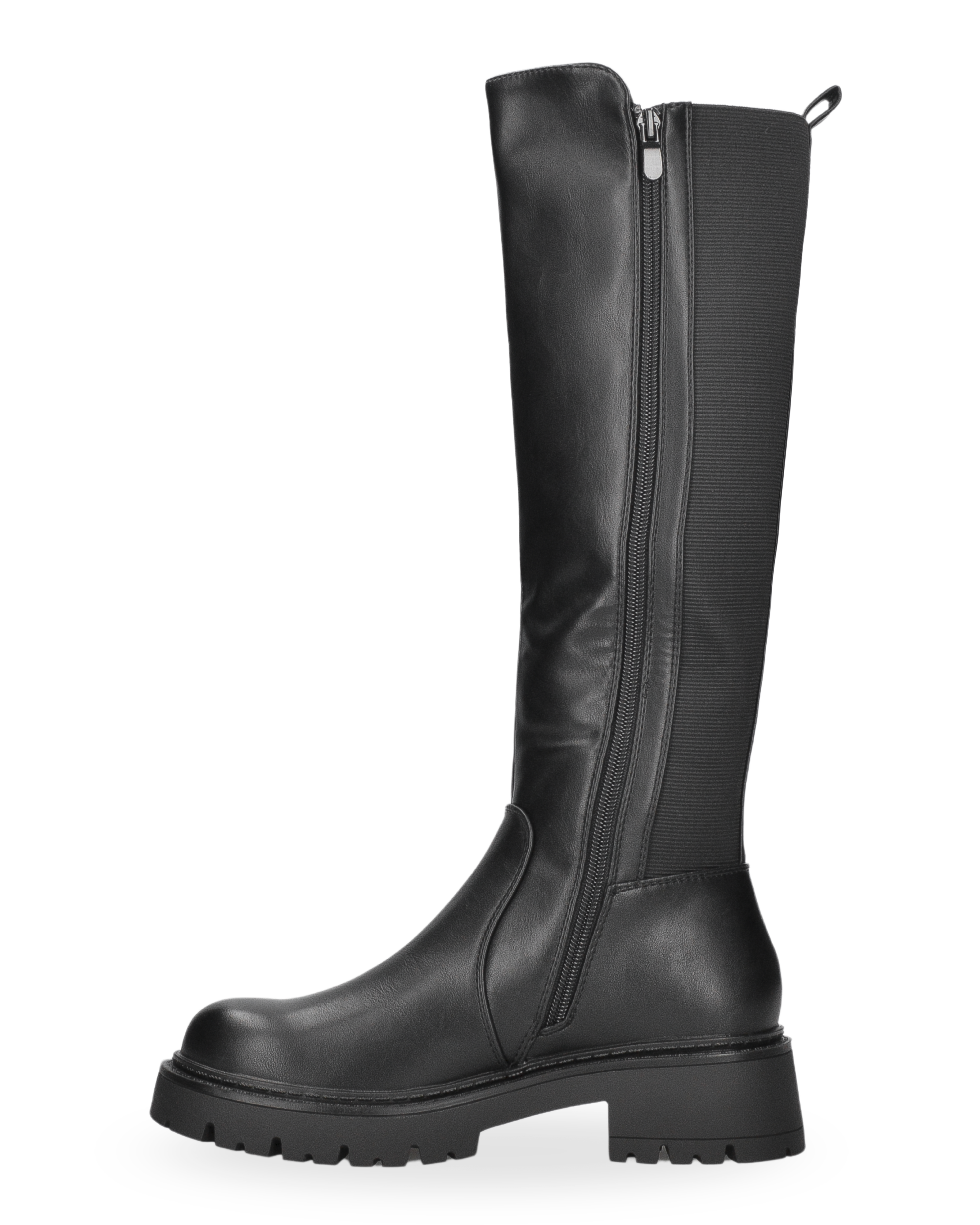 KADYE - black tall boots with elastic panel