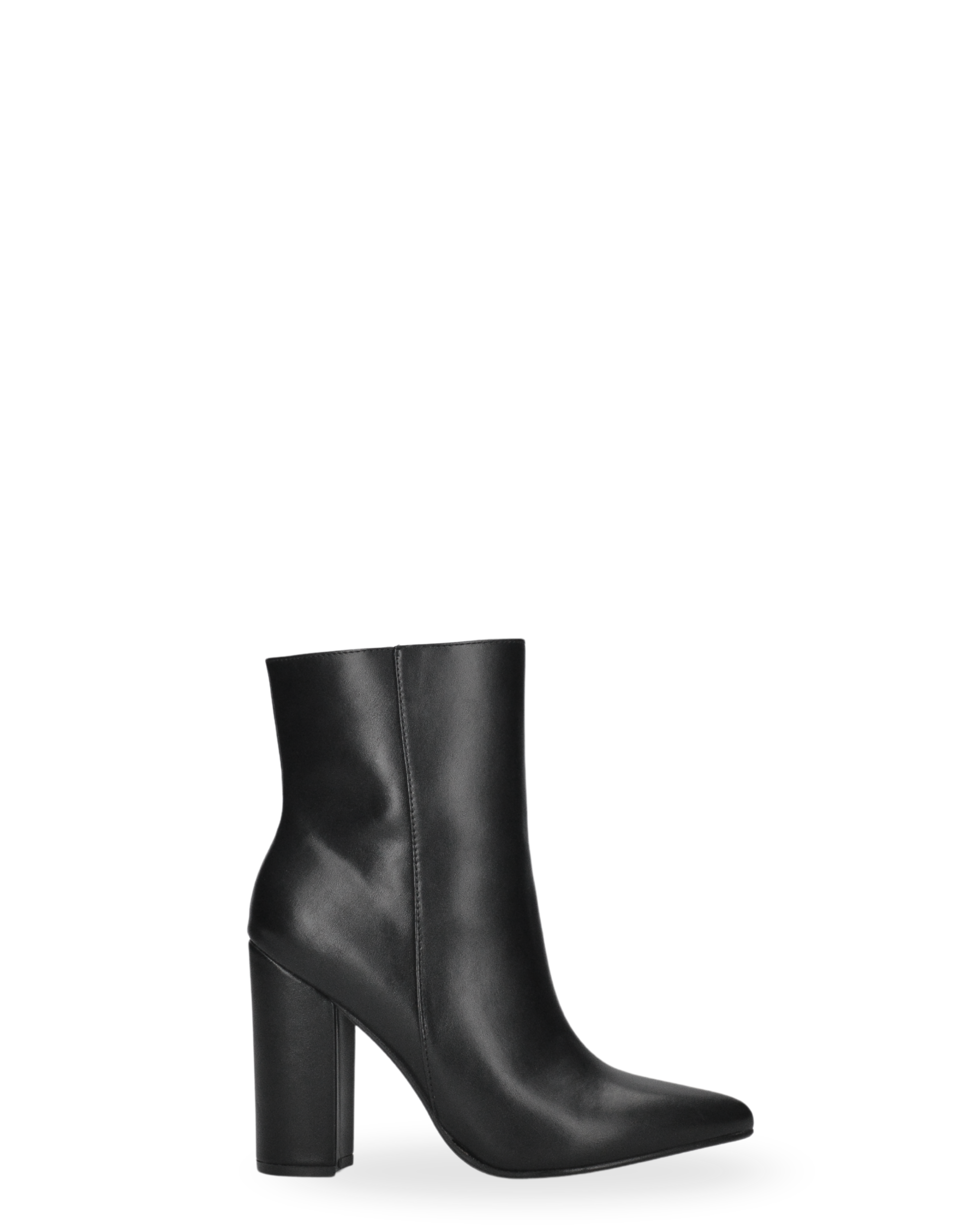 RIKA - 2-in-1 black faux leather boots with heel
