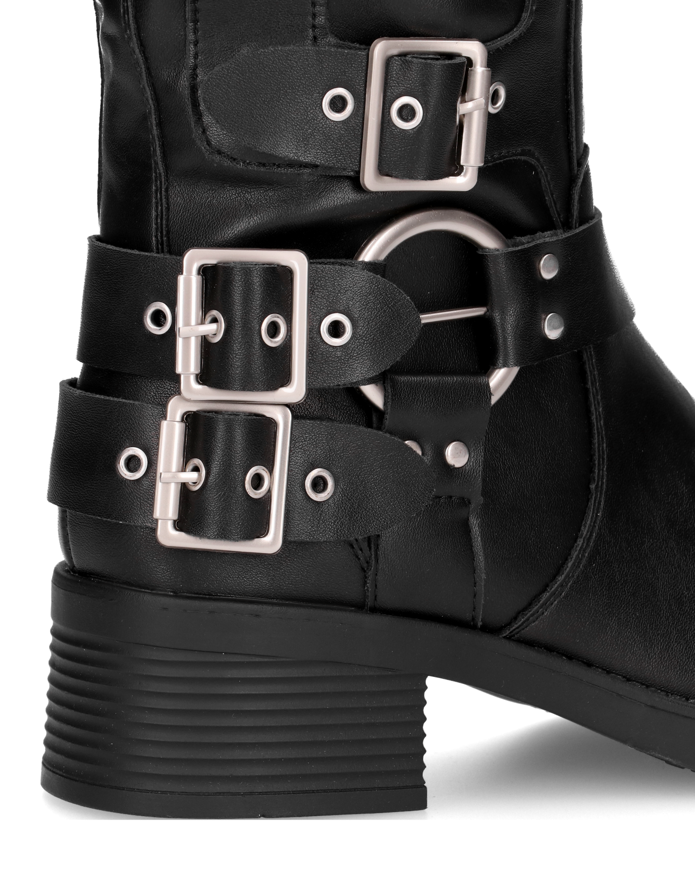 SHAKIIRA - knee-high boots with straps and buckles