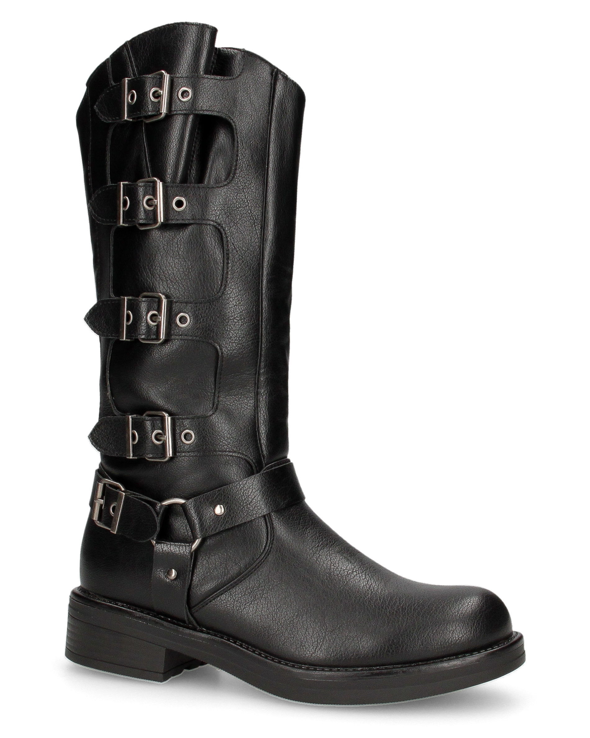 SHAKY - below-the-knee boots with straps and buckles
