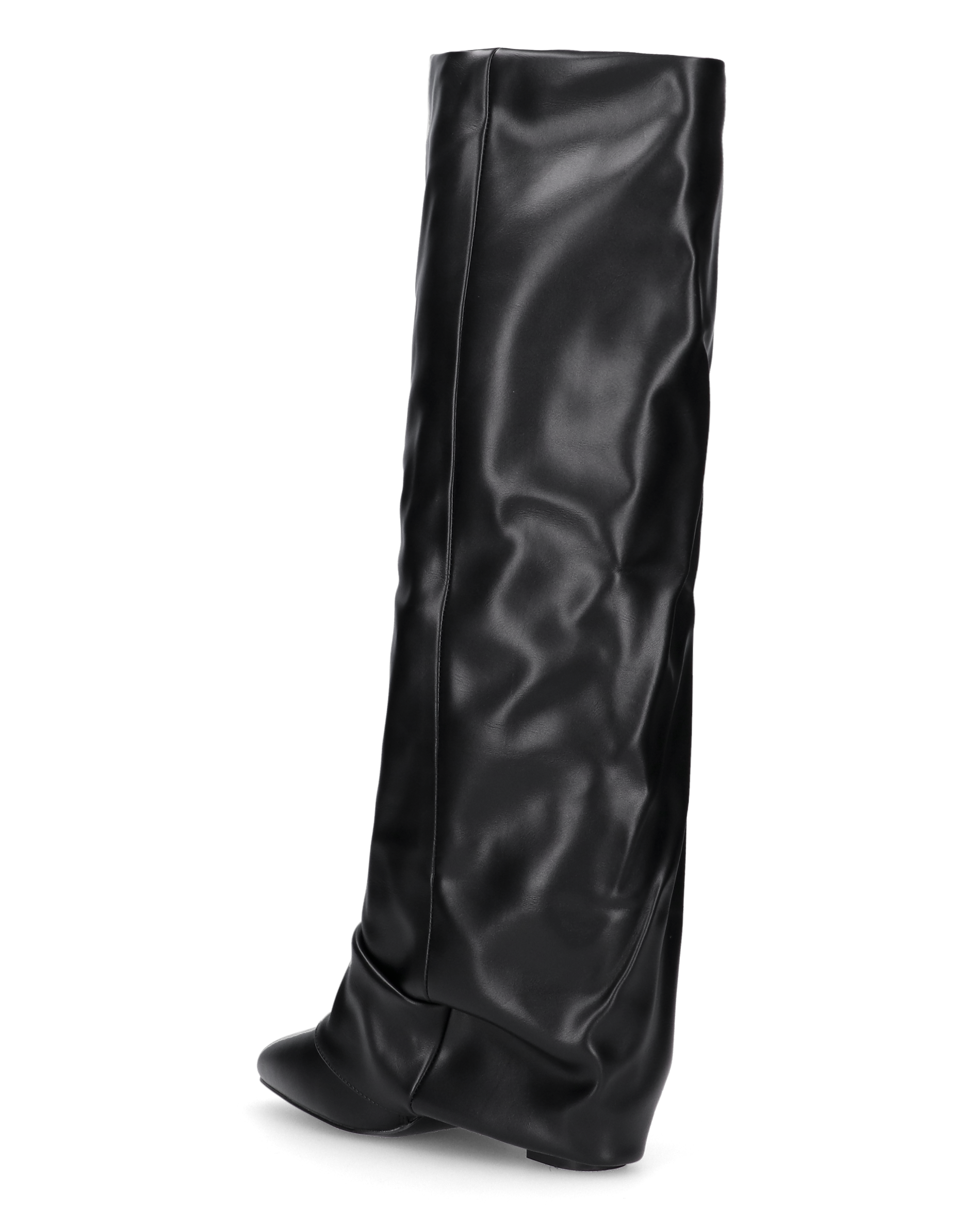 SUNNY - knee-high boot with long turn-down cuff, heel and slouch effect