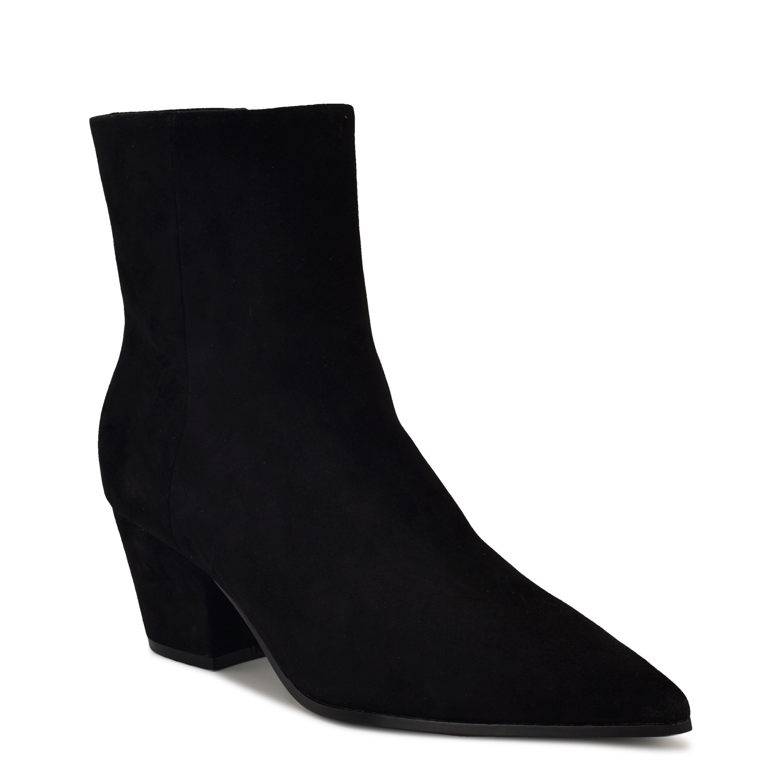 Savie Block Heel Ankle Leather Booties