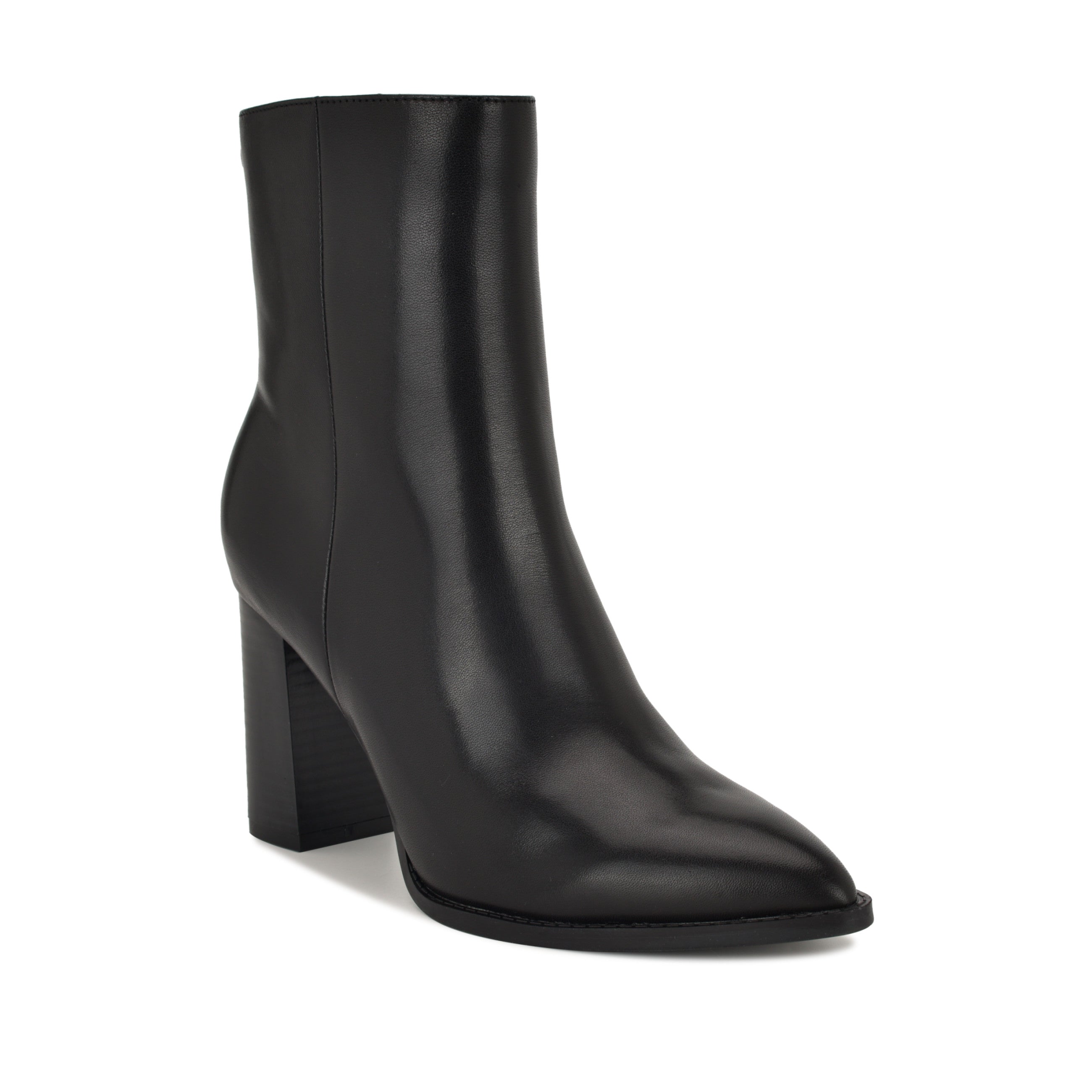 Tessay 9x9 Block Heel Leather Booties